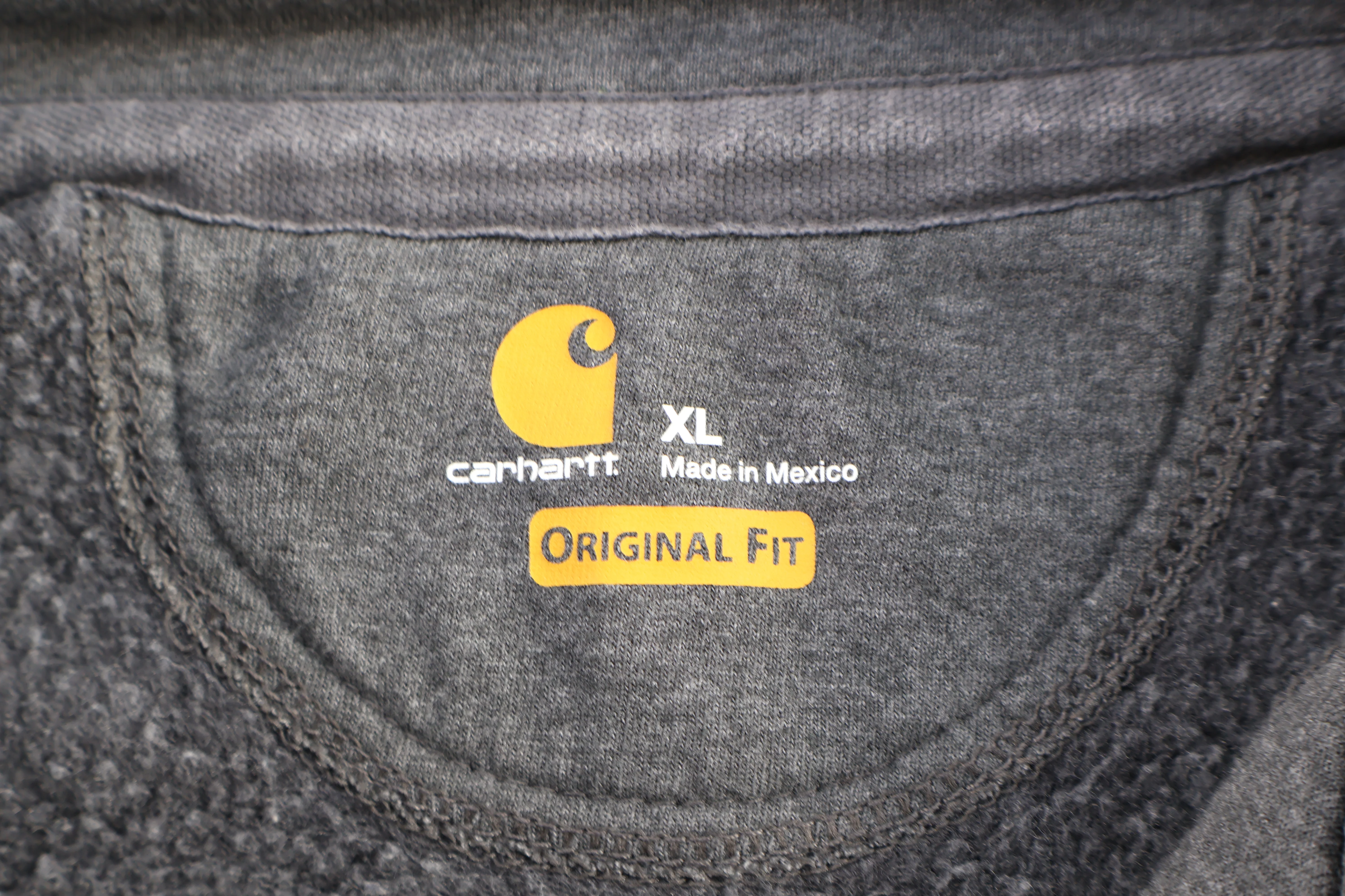 Carhartt Logo Patch Grey Quarter Zip Sweatshirt - Image 4