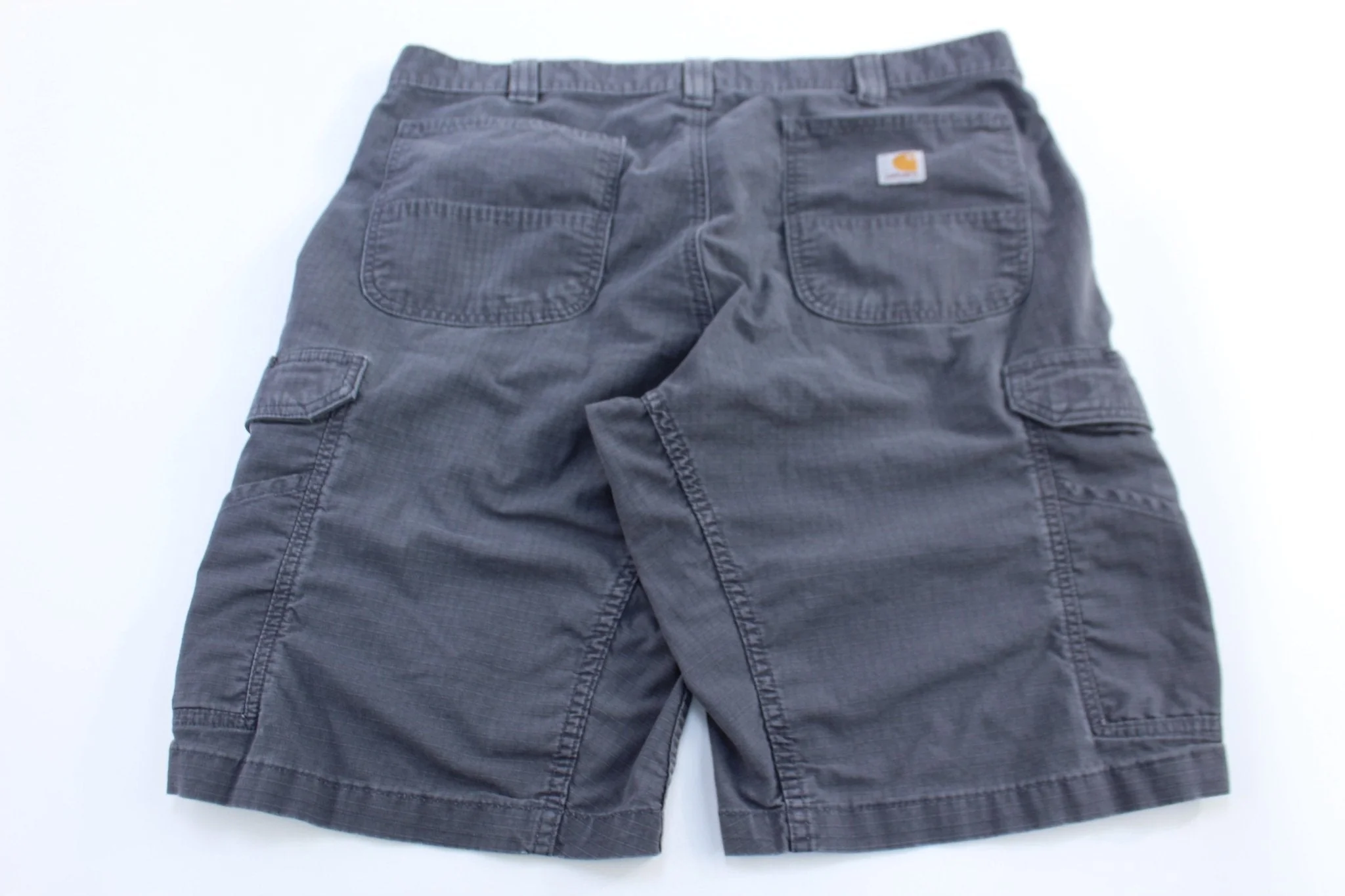 Carhartt Logo Patch Grey Relaxed Fit Cargo Shorts - Image 2