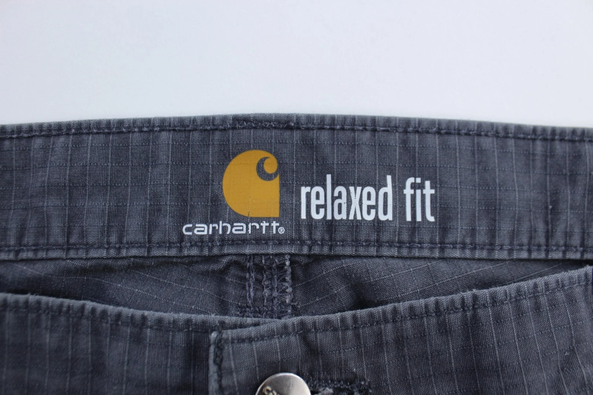 Carhartt Logo Patch Grey Relaxed Fit Cargo Shorts - Image 4