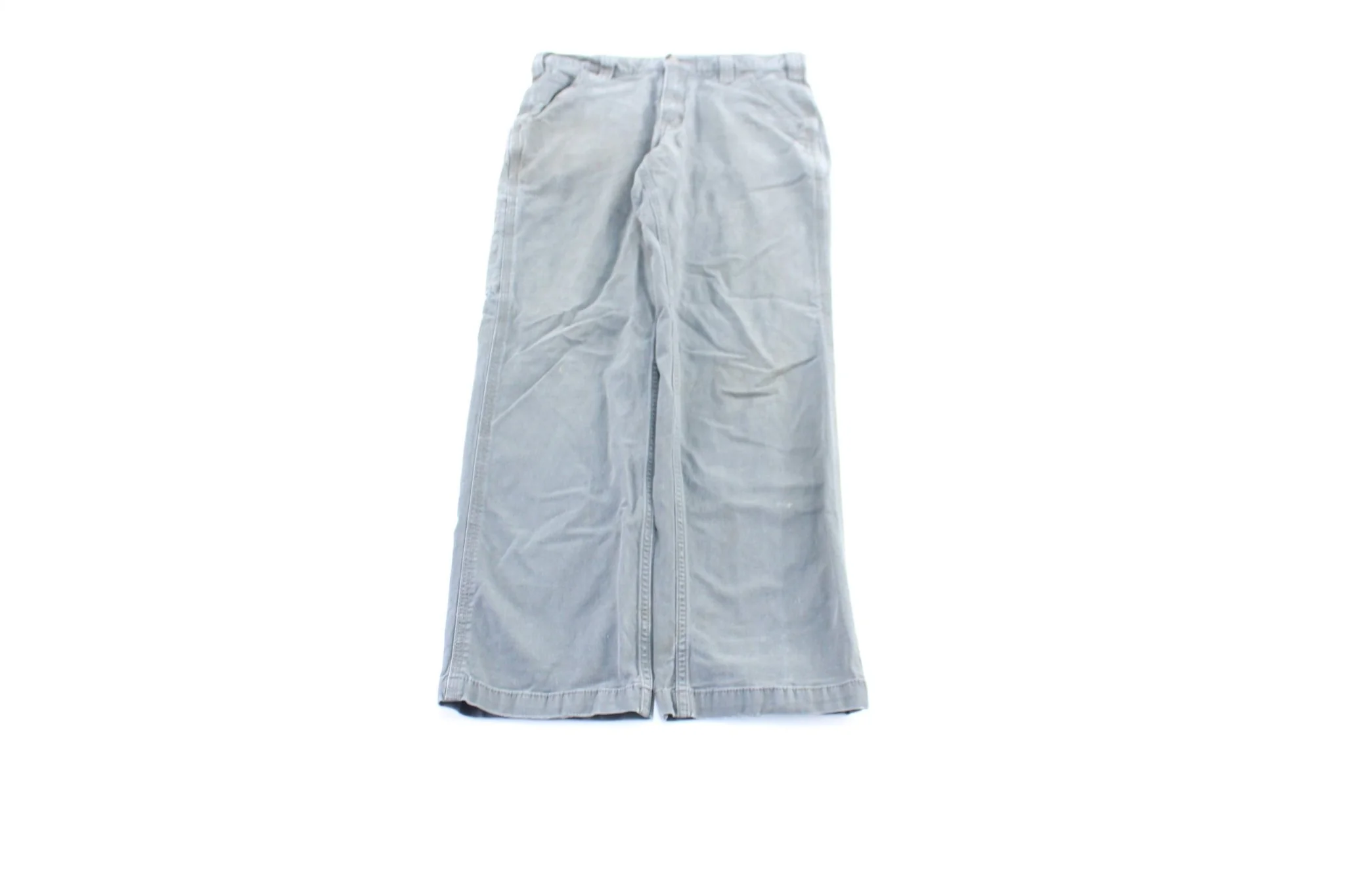 Carhartt Logo Patch Grey Relaxed Fit Pants