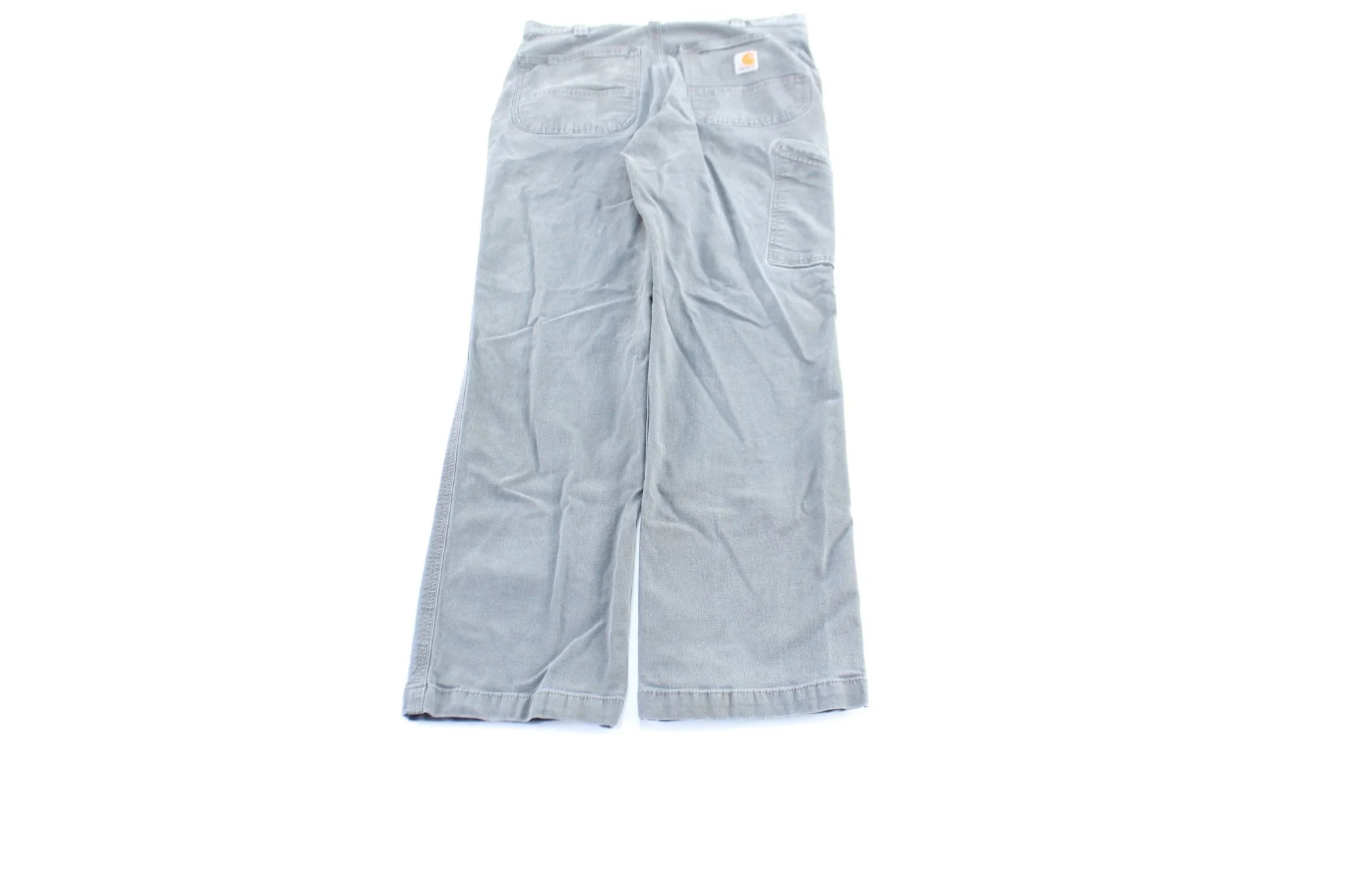 Carhartt Logo Patch Grey Relaxed Fit Pants - Image 2