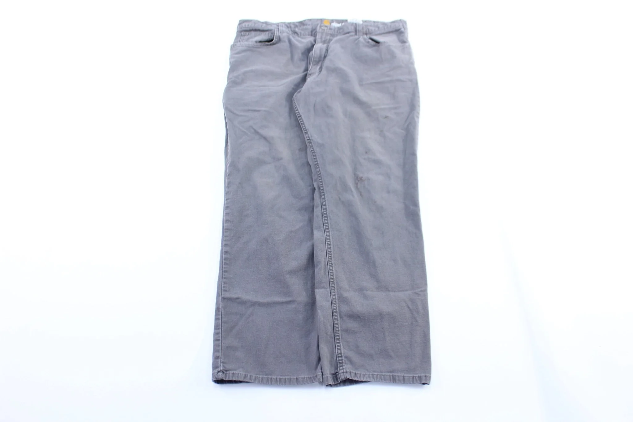 Carhartt Logo Patch Grey Relaxed Fit Pants