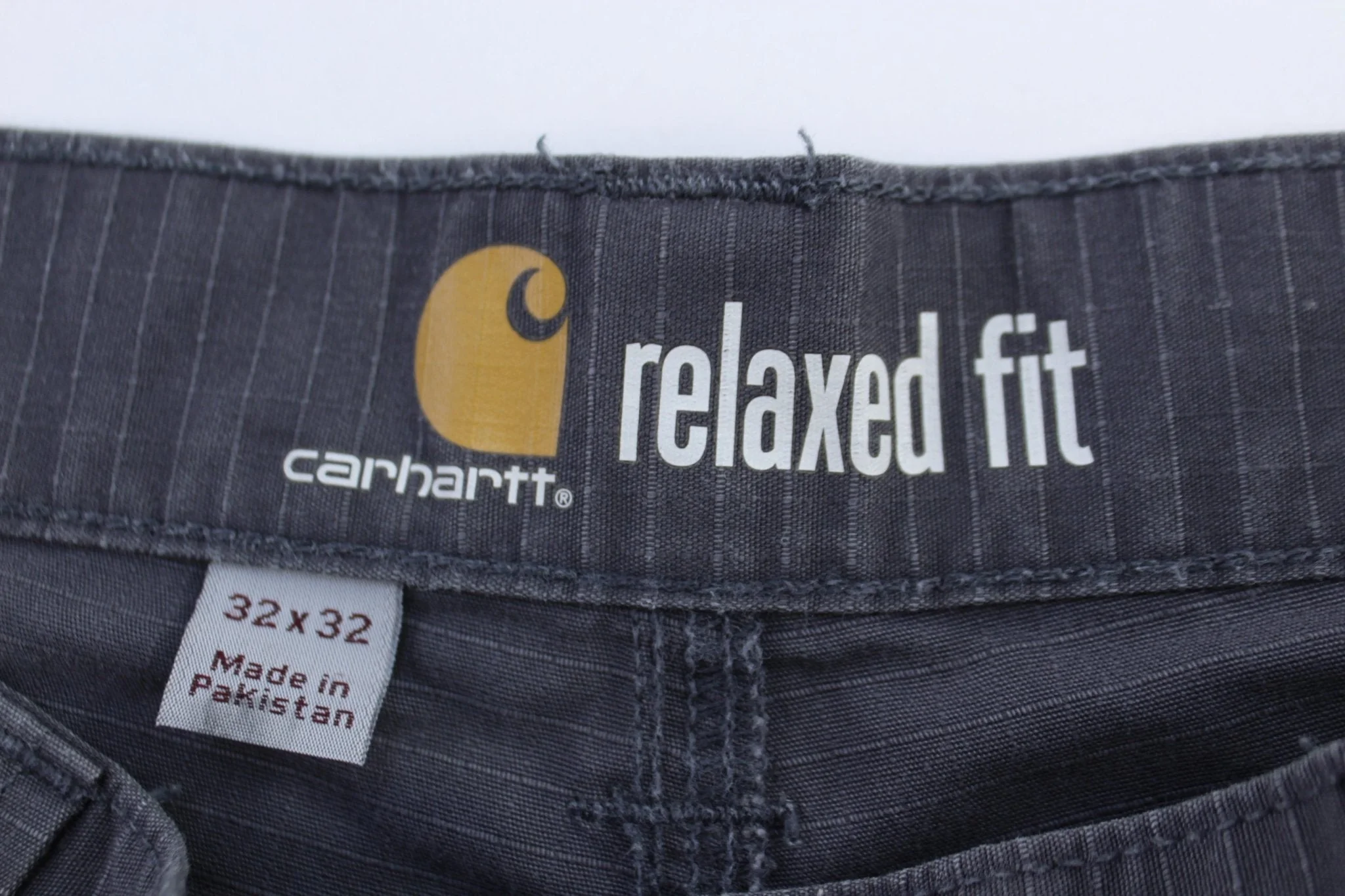 Carhartt Logo Patch Grey Relaxed Fit Pants - Image 3