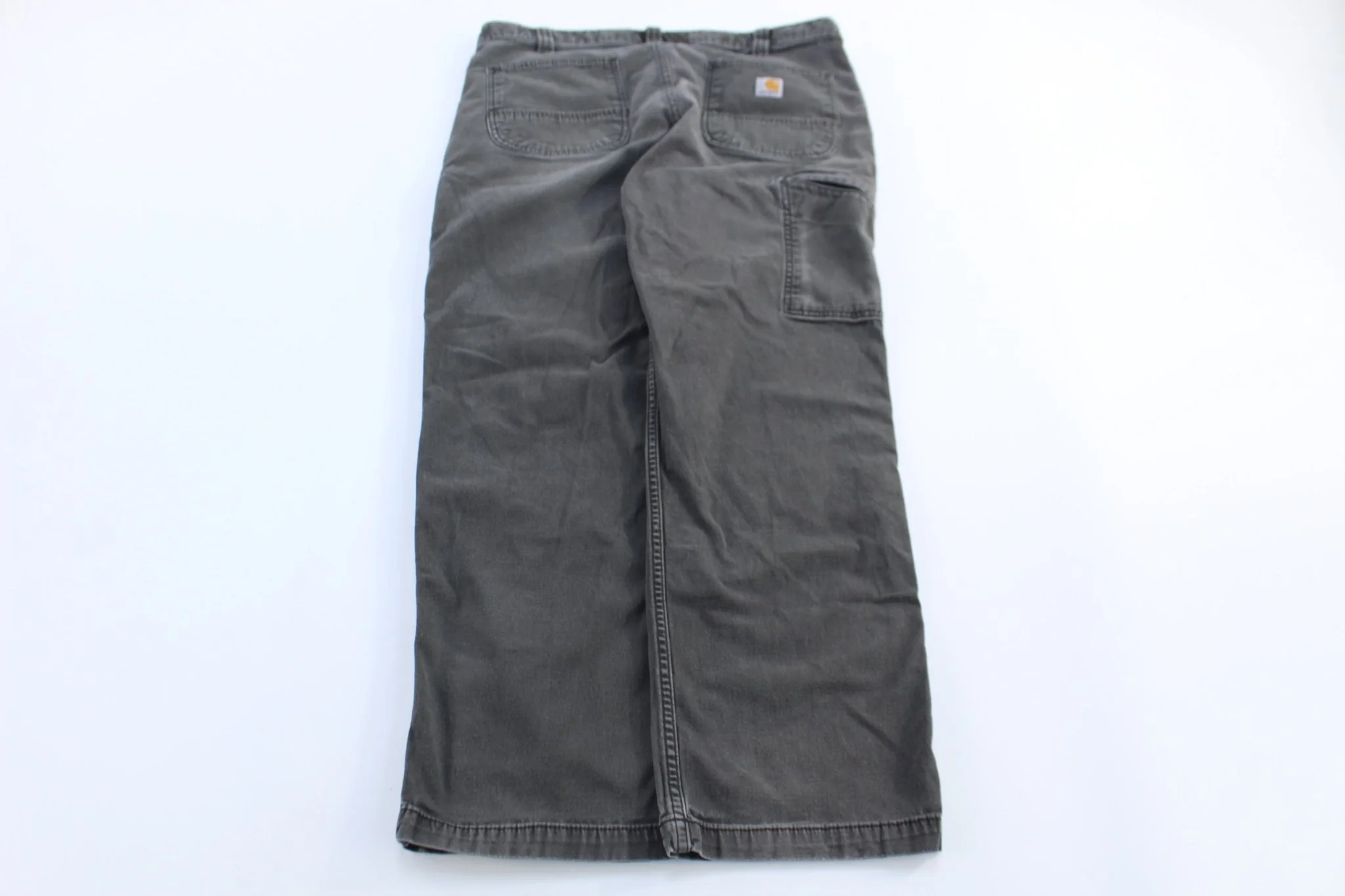 Carhartt Logo Patch Grey Relaxed Fit Pants