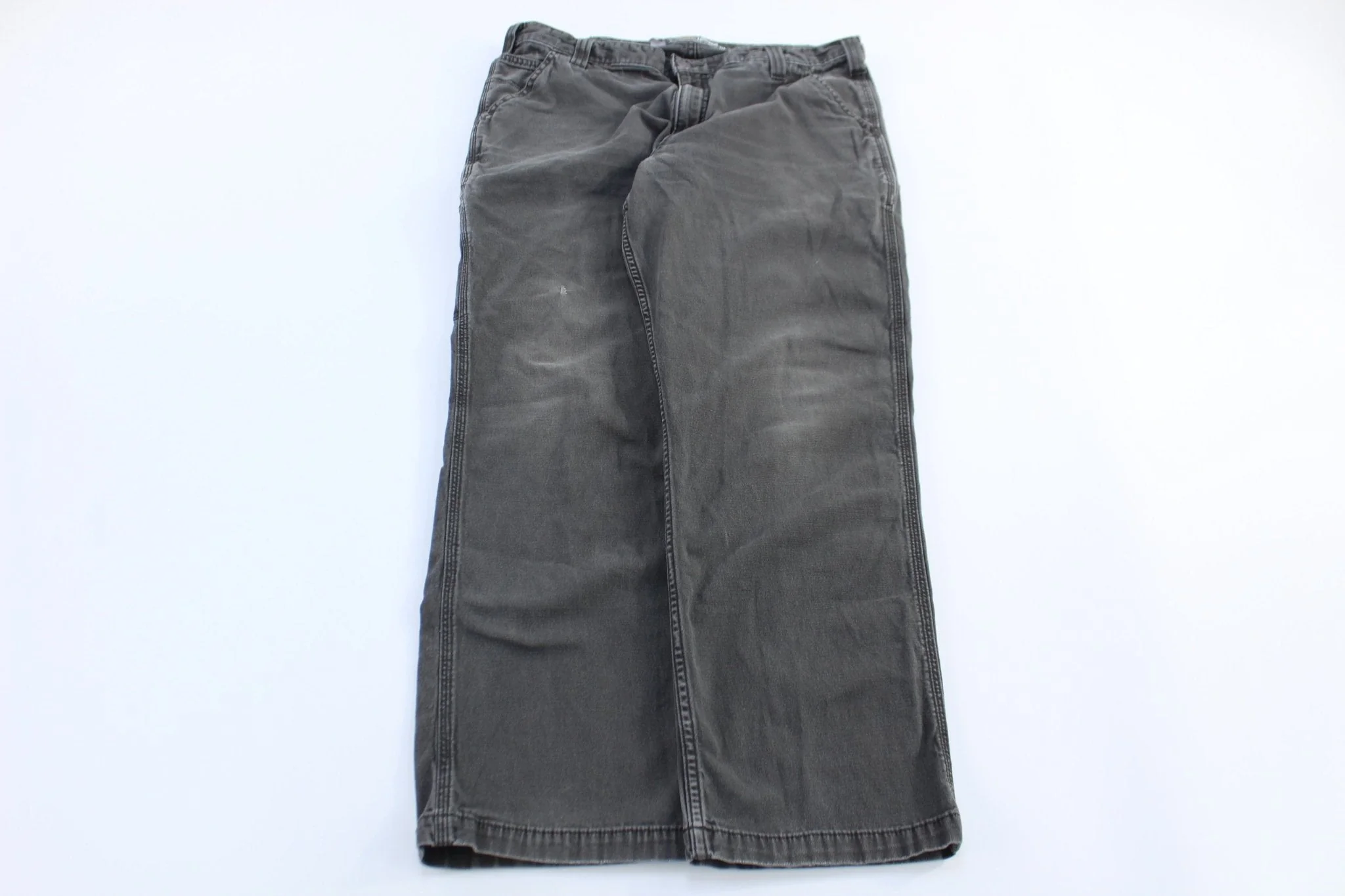Carhartt Logo Patch Grey Relaxed Fit Pants - Image 2