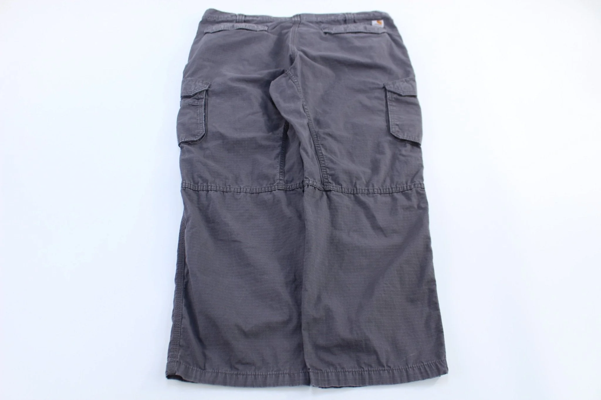 Carhartt Logo Patch Grey Relaxed Fit Pants - Image 2