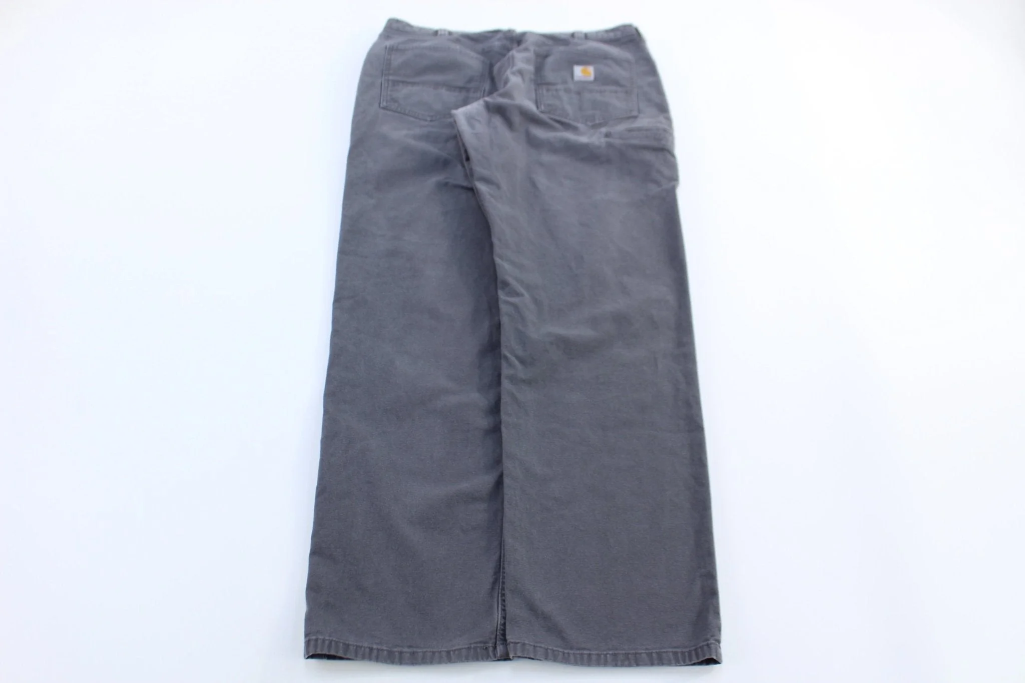 Carhartt Logo Patch Grey Relaxed Fit Pants - Image 2