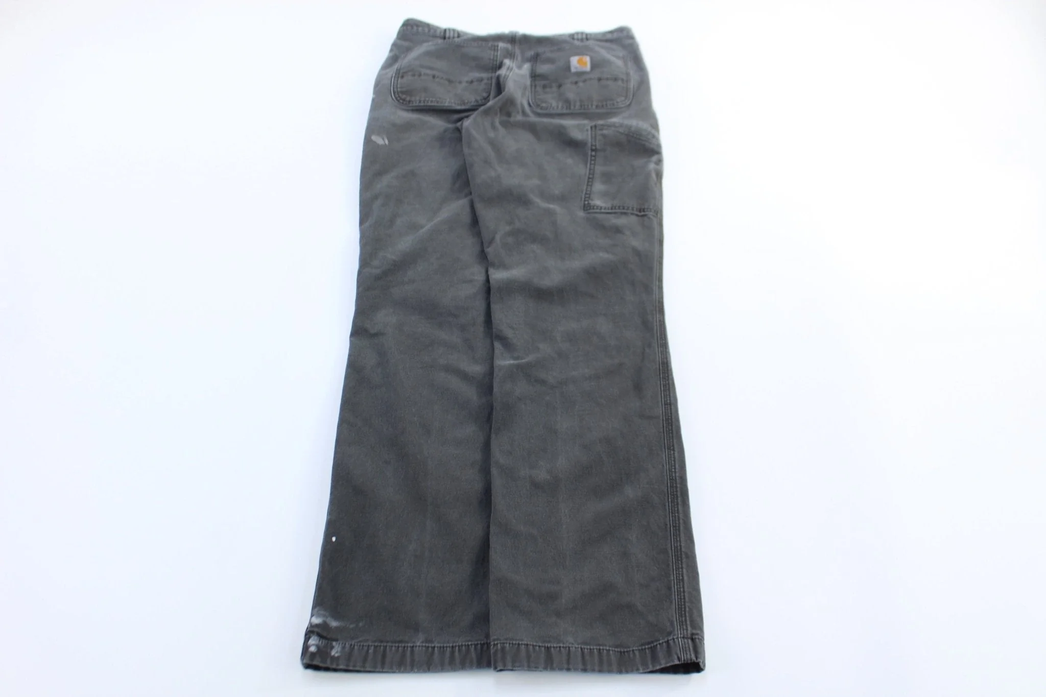 Carhartt Logo Patch Grey Relaxed Fit Pants - Image 2