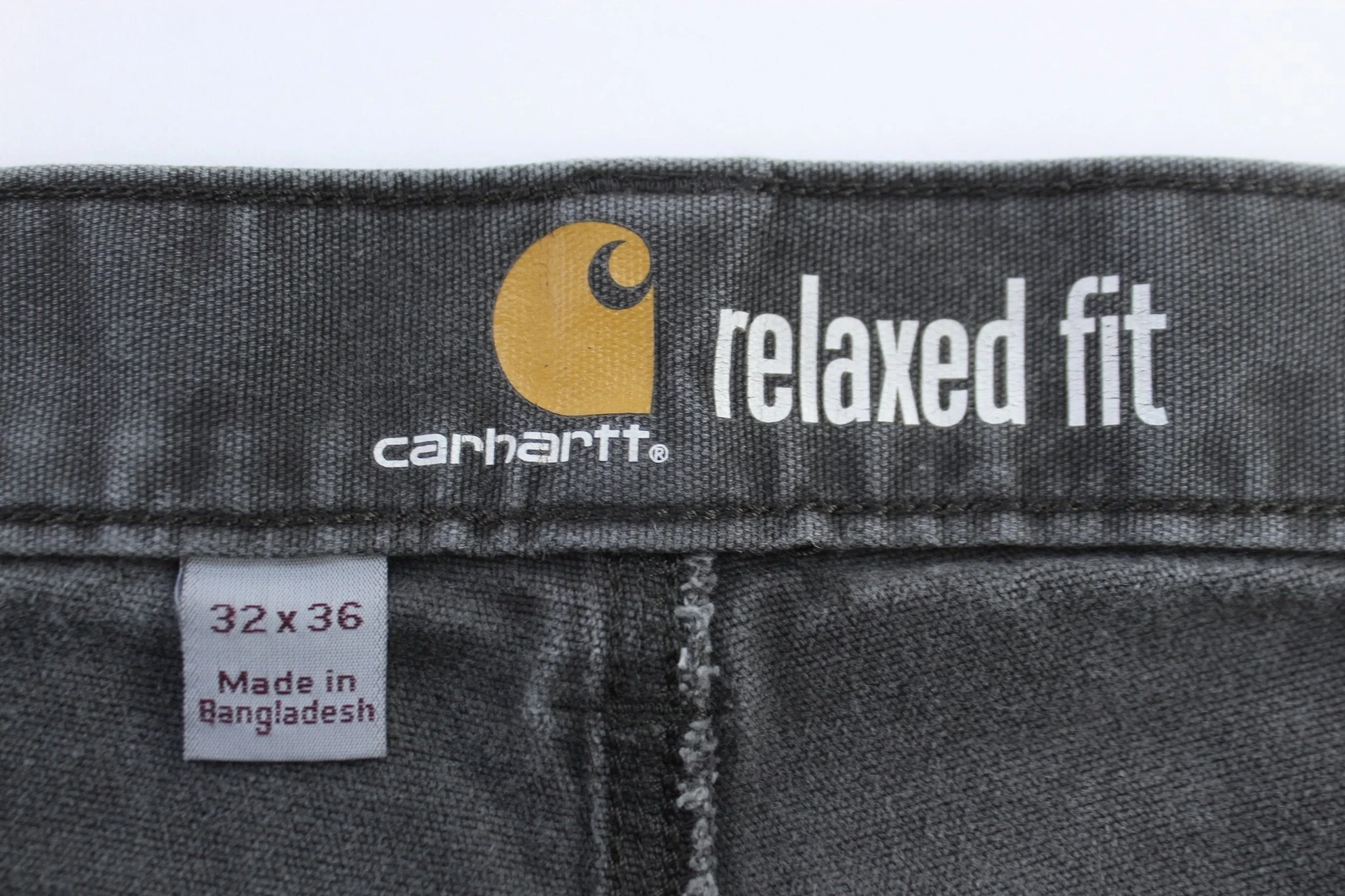 Carhartt Logo Patch Grey Relaxed Fit Pants - Image 4