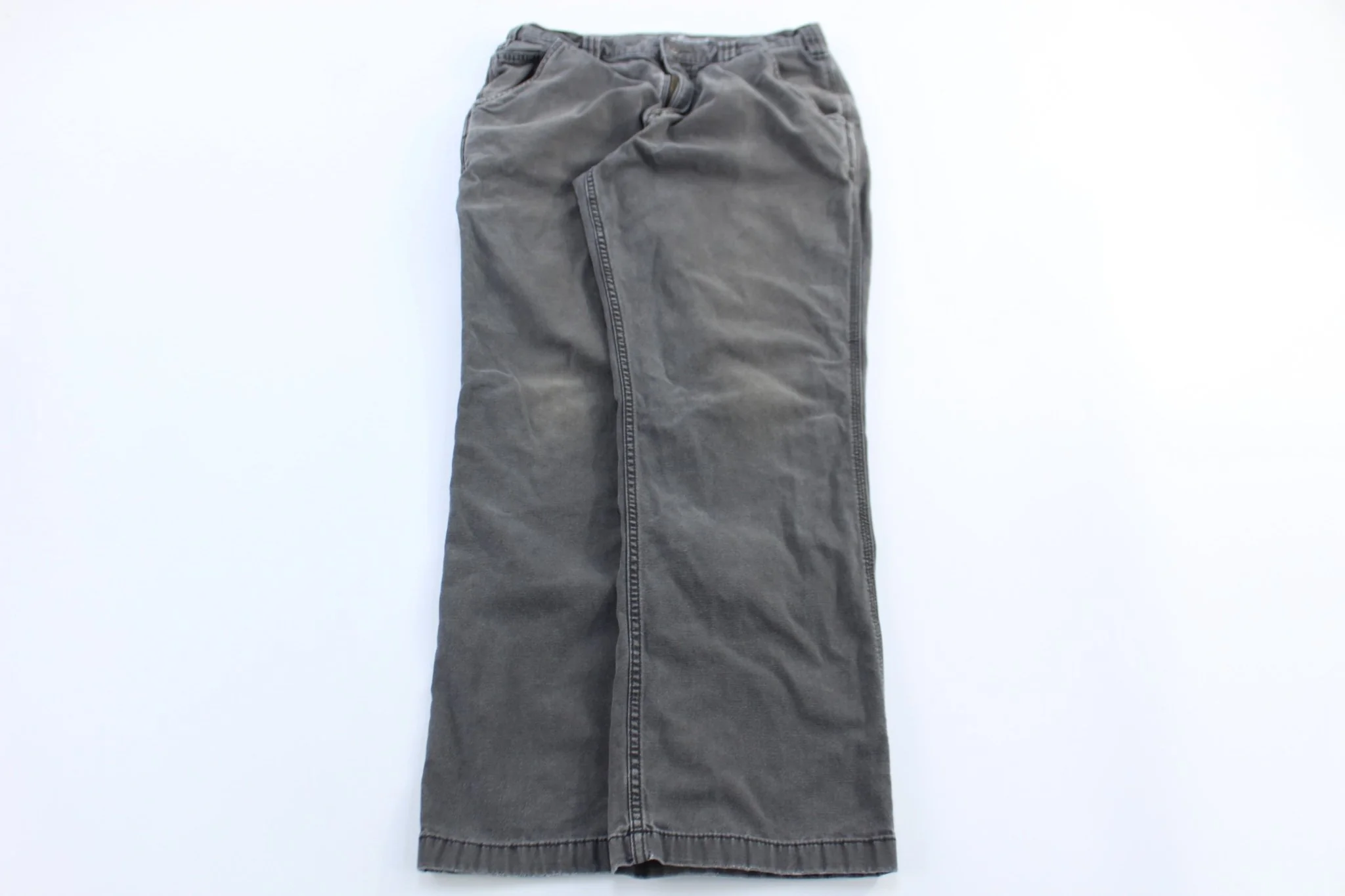 Carhartt Logo Patch Grey Relaxed Fit Pants