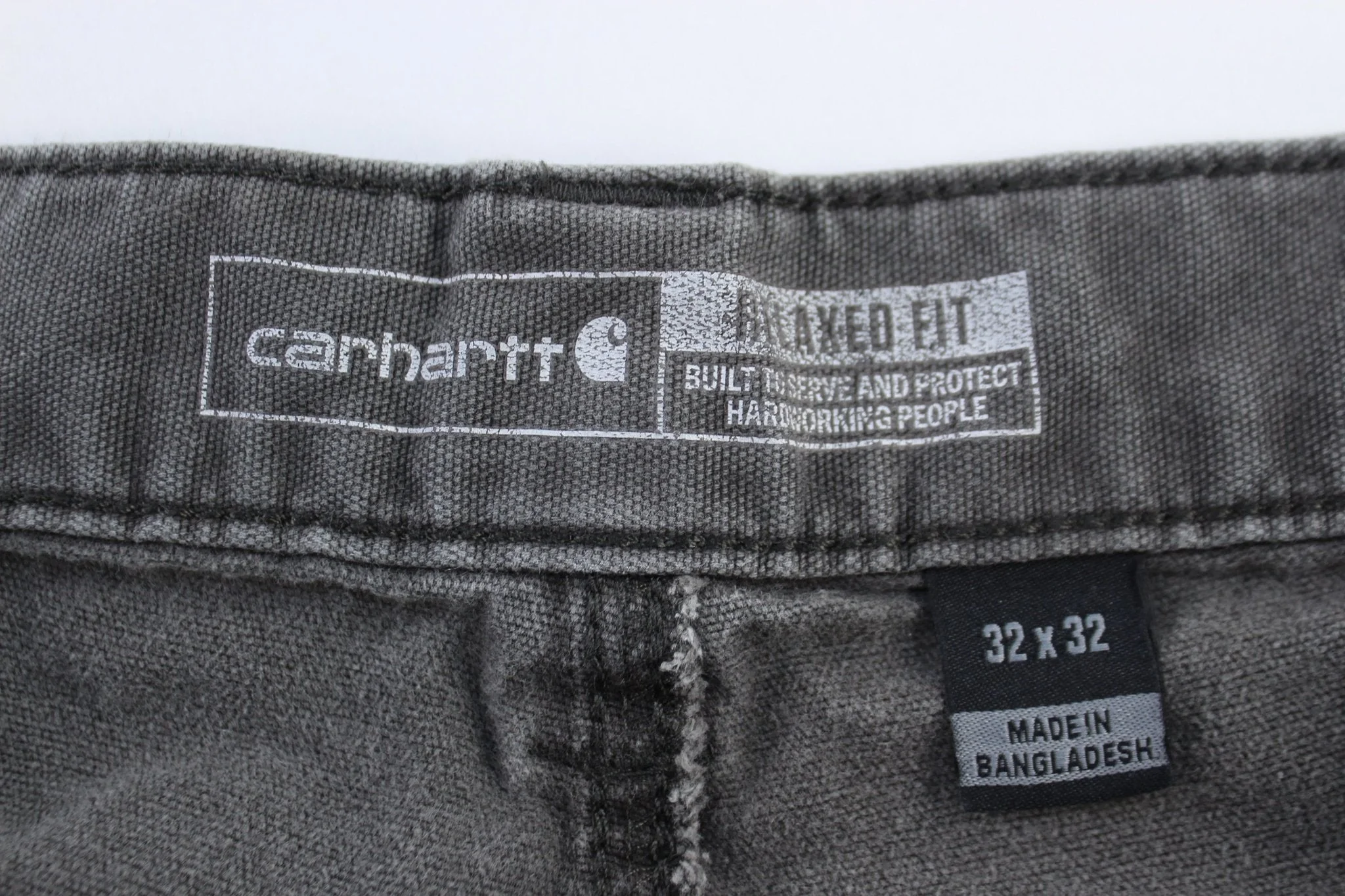 Carhartt Logo Patch Grey Relaxed Fit Pants - Image 3