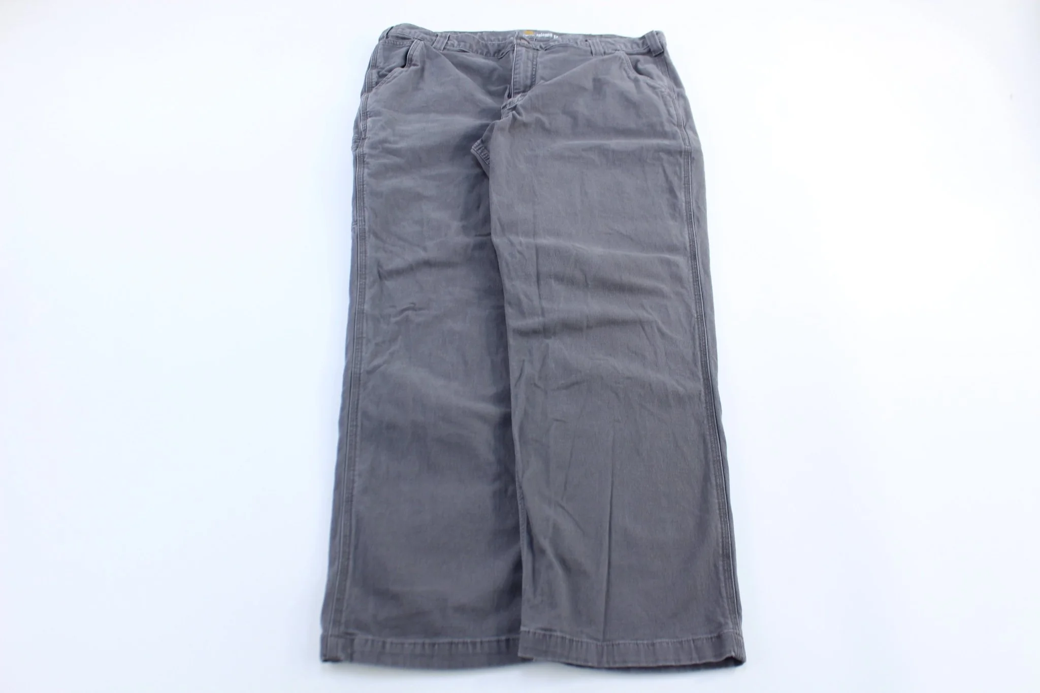 Carhartt Logo Patch Grey Relaxed Fit Pants