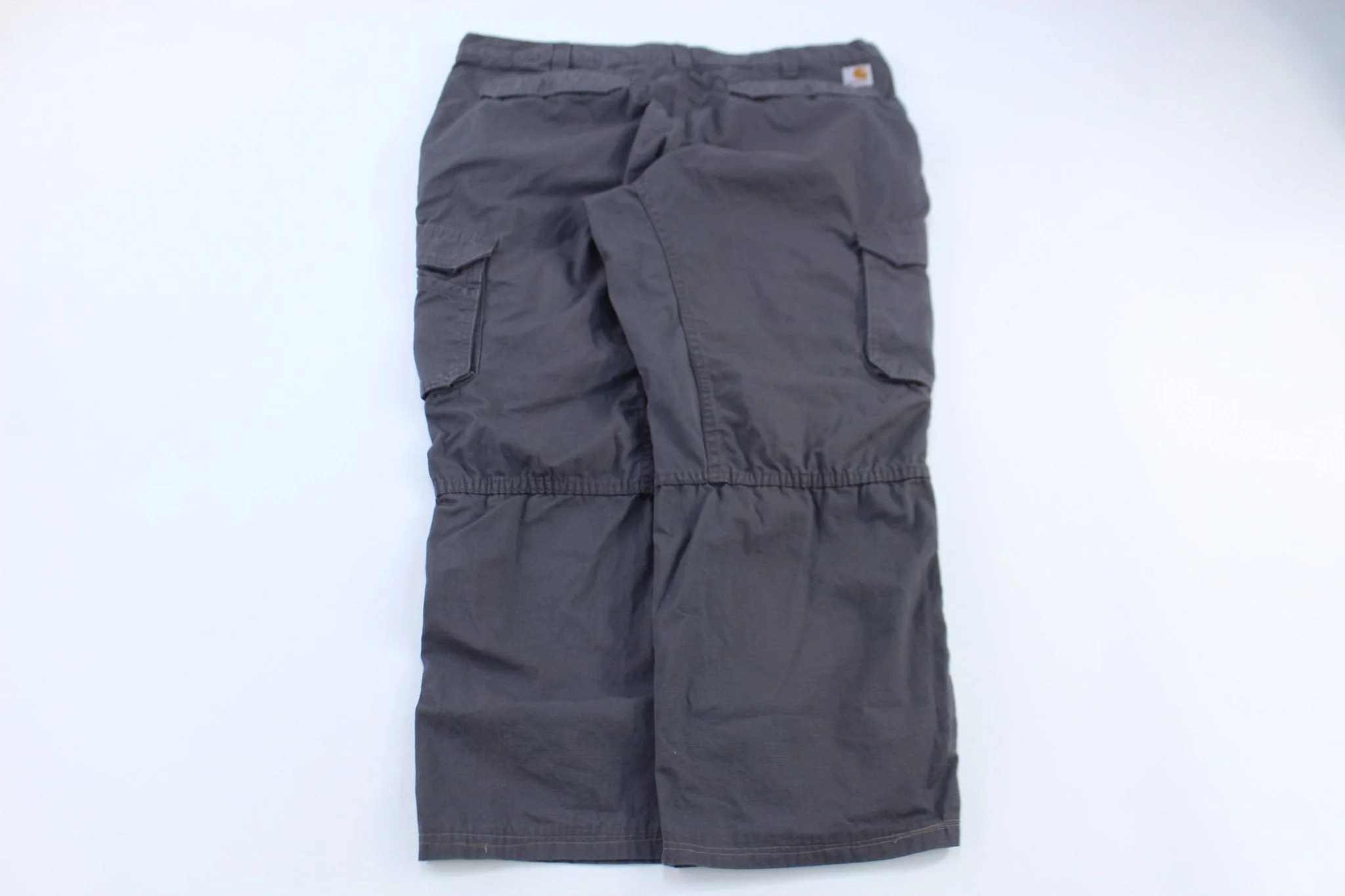Carhartt Logo Patch Grey Relaxed Fit Pants - Image 2