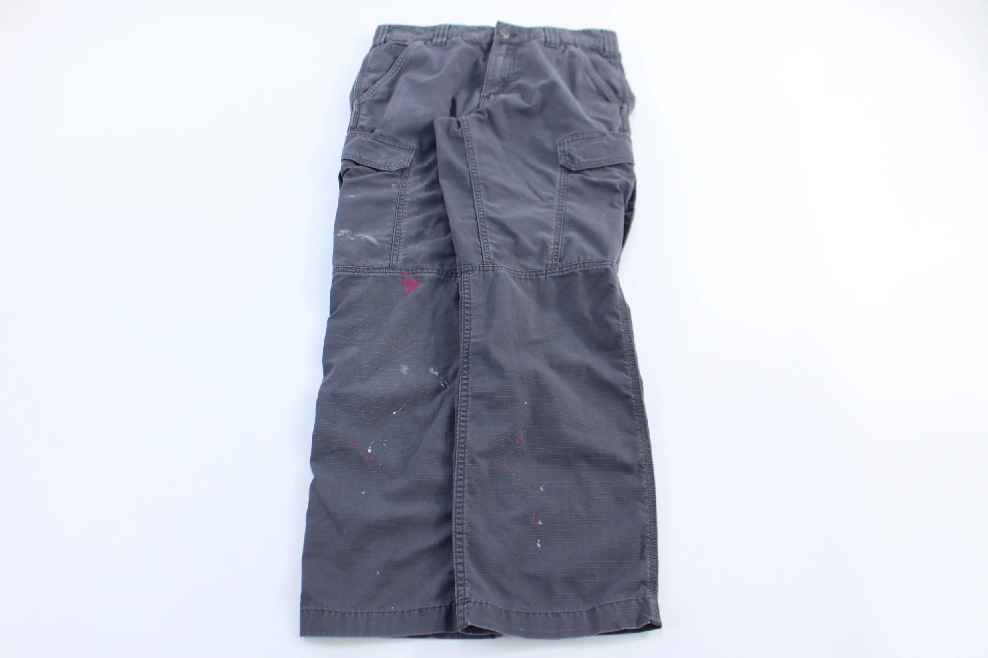 Carhartt Logo Patch Grey Relaxed Fit Pants