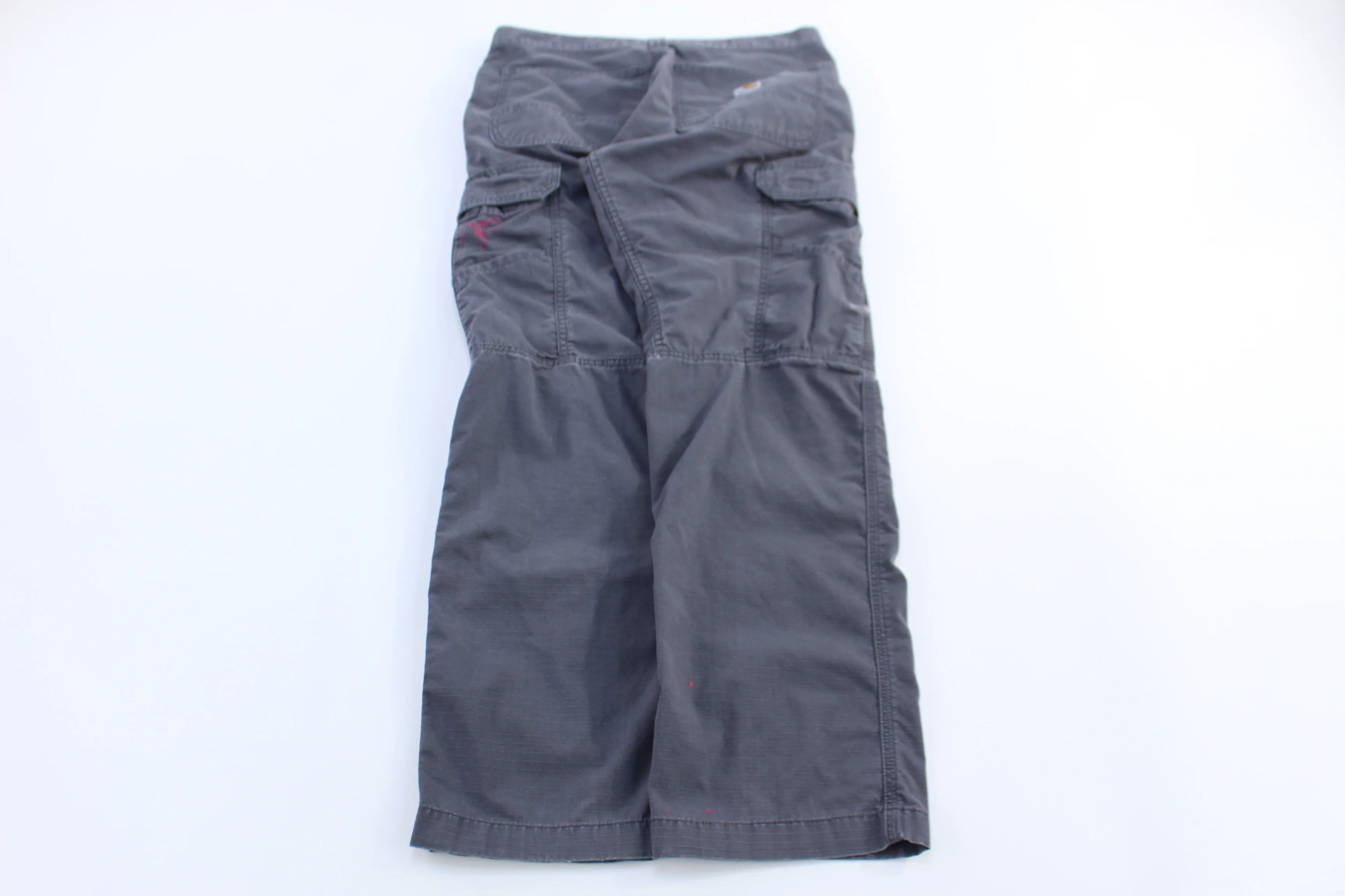 Carhartt Logo Patch Grey Relaxed Fit Pants - Image 2