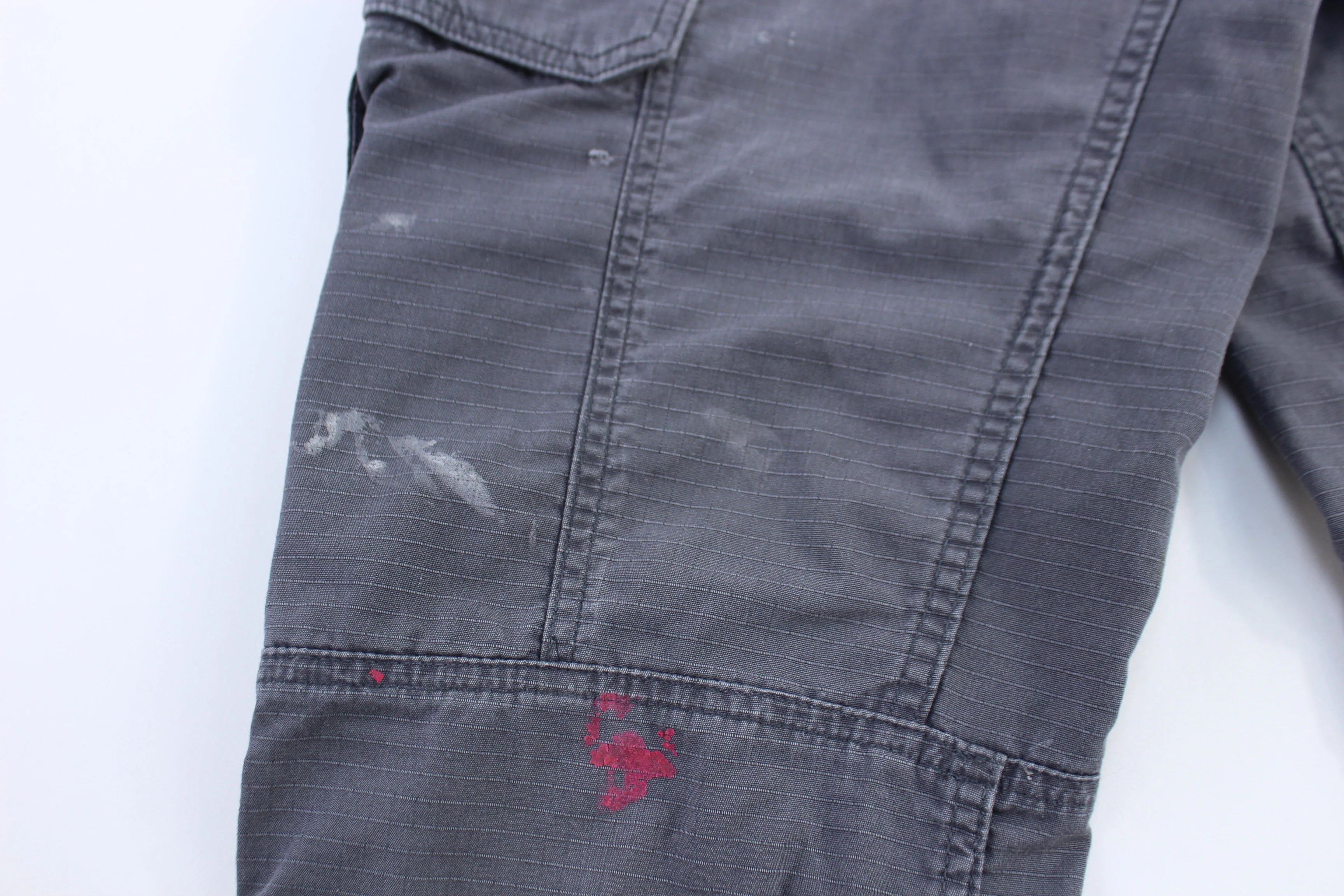 Carhartt Logo Patch Grey Relaxed Fit Pants - Image 3