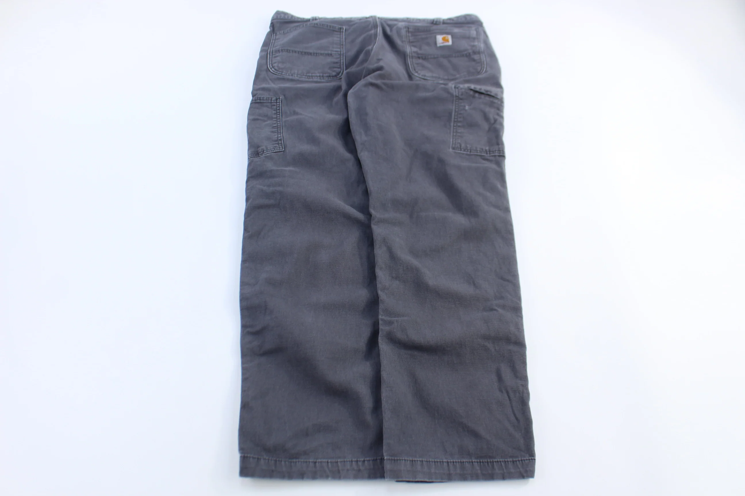 Carhartt Logo Patch Grey Relaxed Fit Pants - Image 2