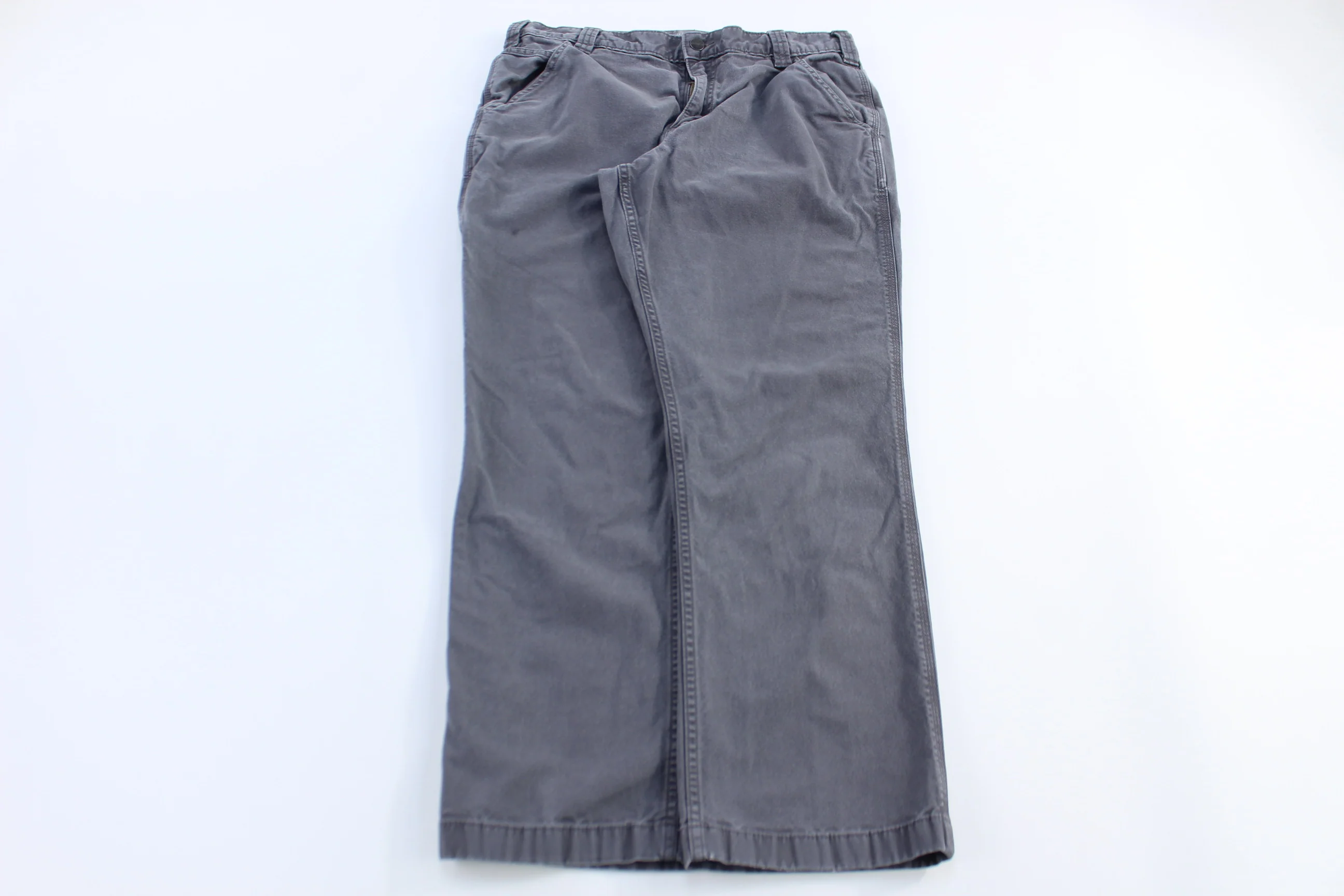 Carhartt Logo Patch Grey Relaxed Fit Pants