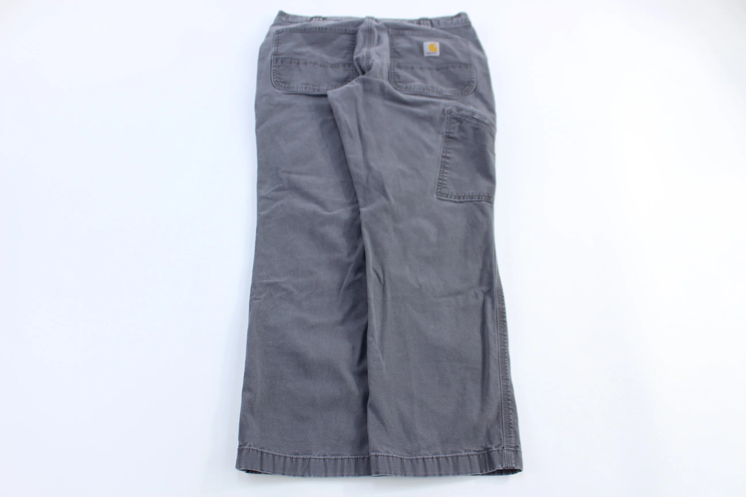 Carhartt Logo Patch Grey Relaxed Fit Pants - Image 2