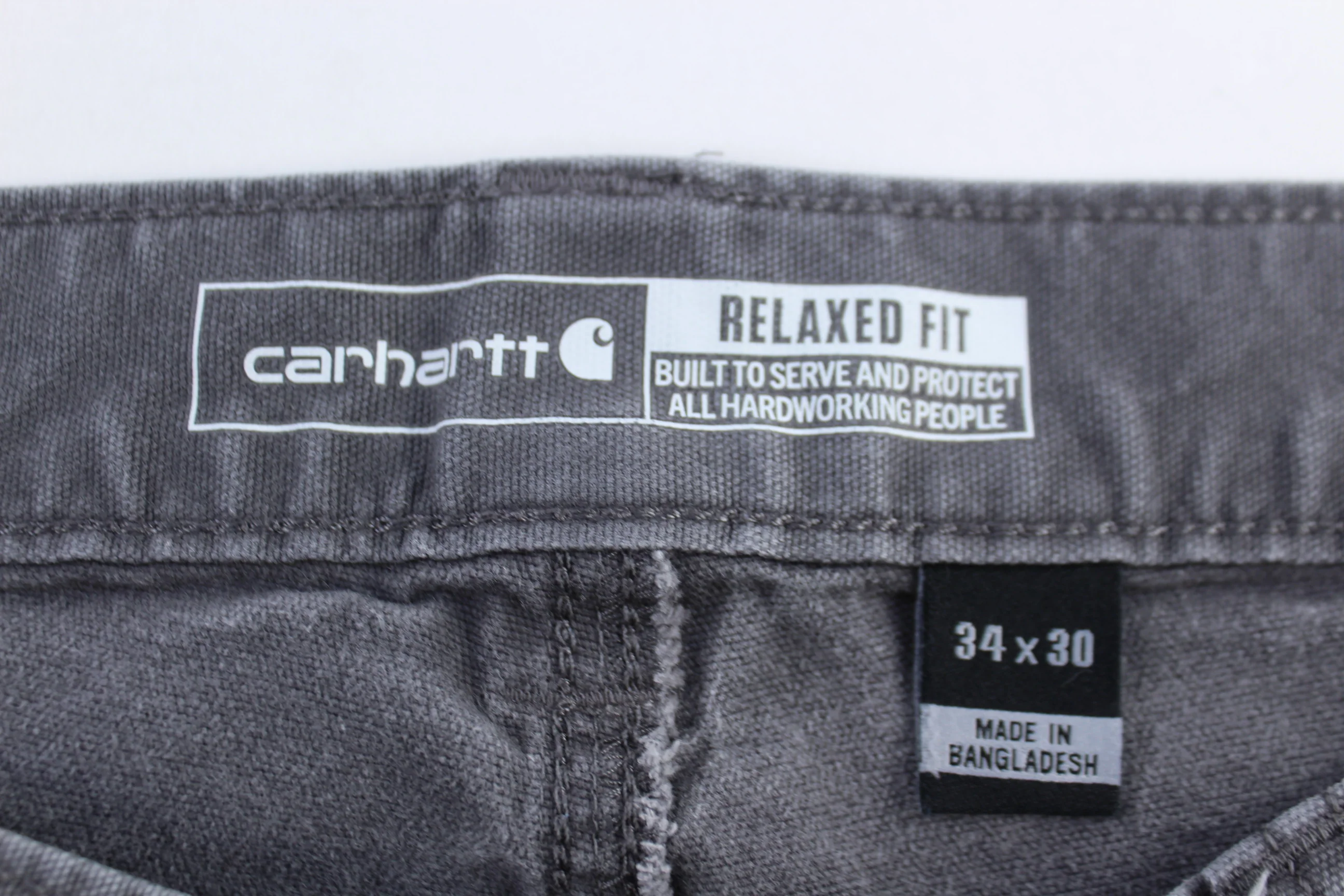 Carhartt Logo Patch Grey Relaxed Fit Pants - Image 4