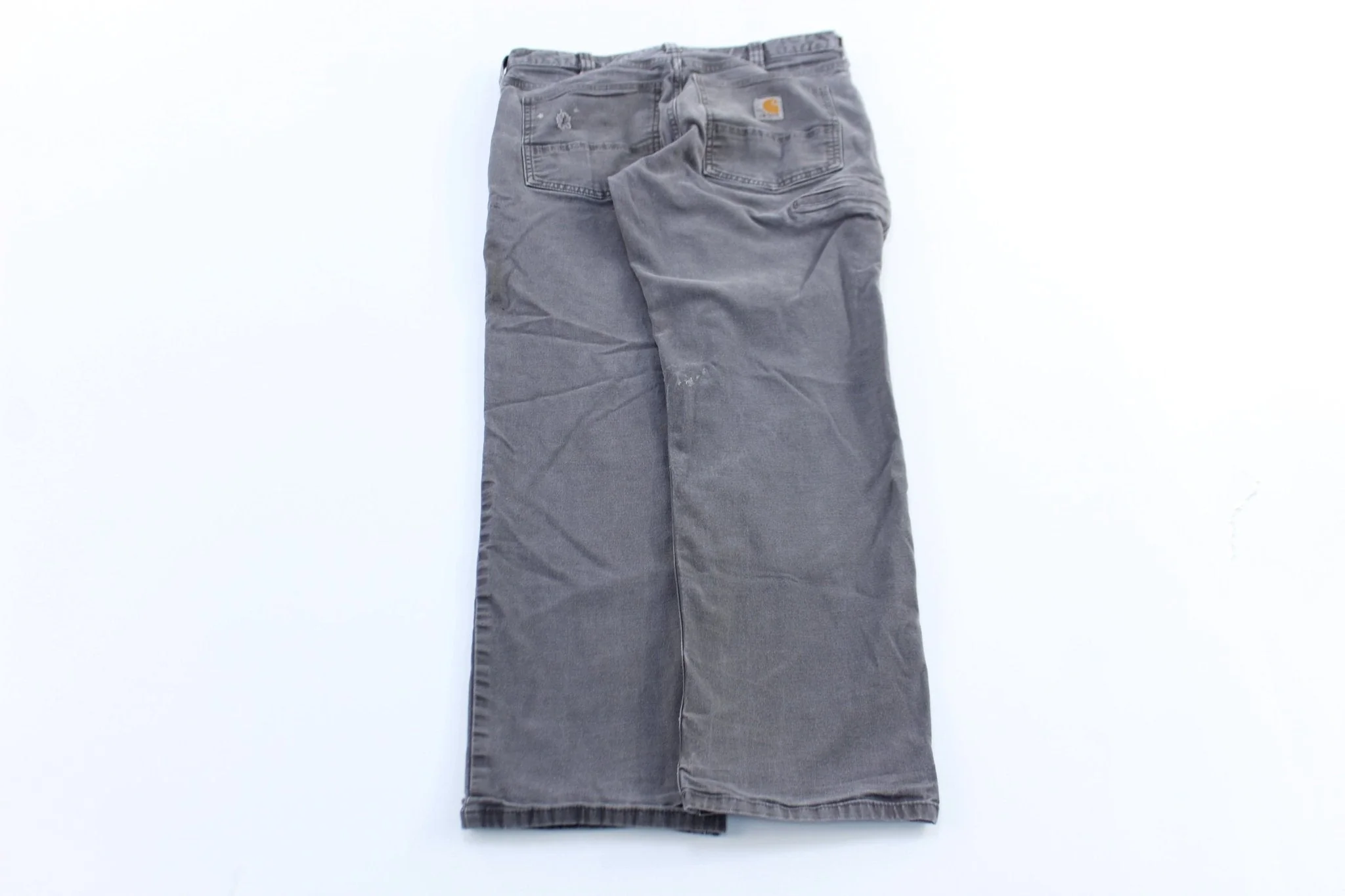 Carhartt Logo Patch Grey Relaxed Fit Pants - Image 2
