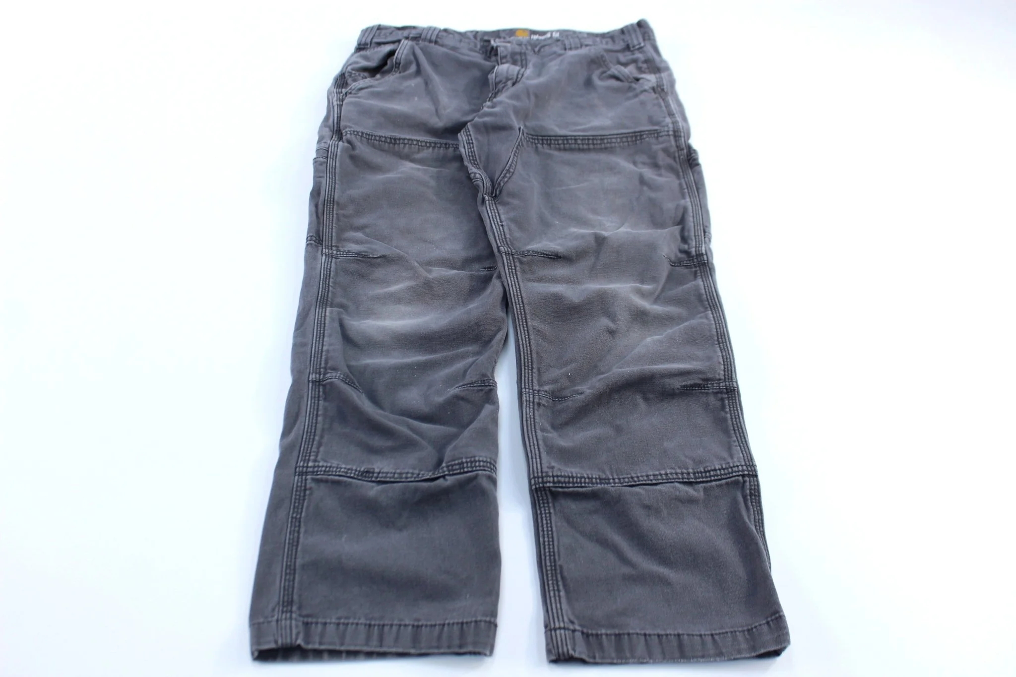 Carhartt Logo Patch Grey Relaxed Fit Pants