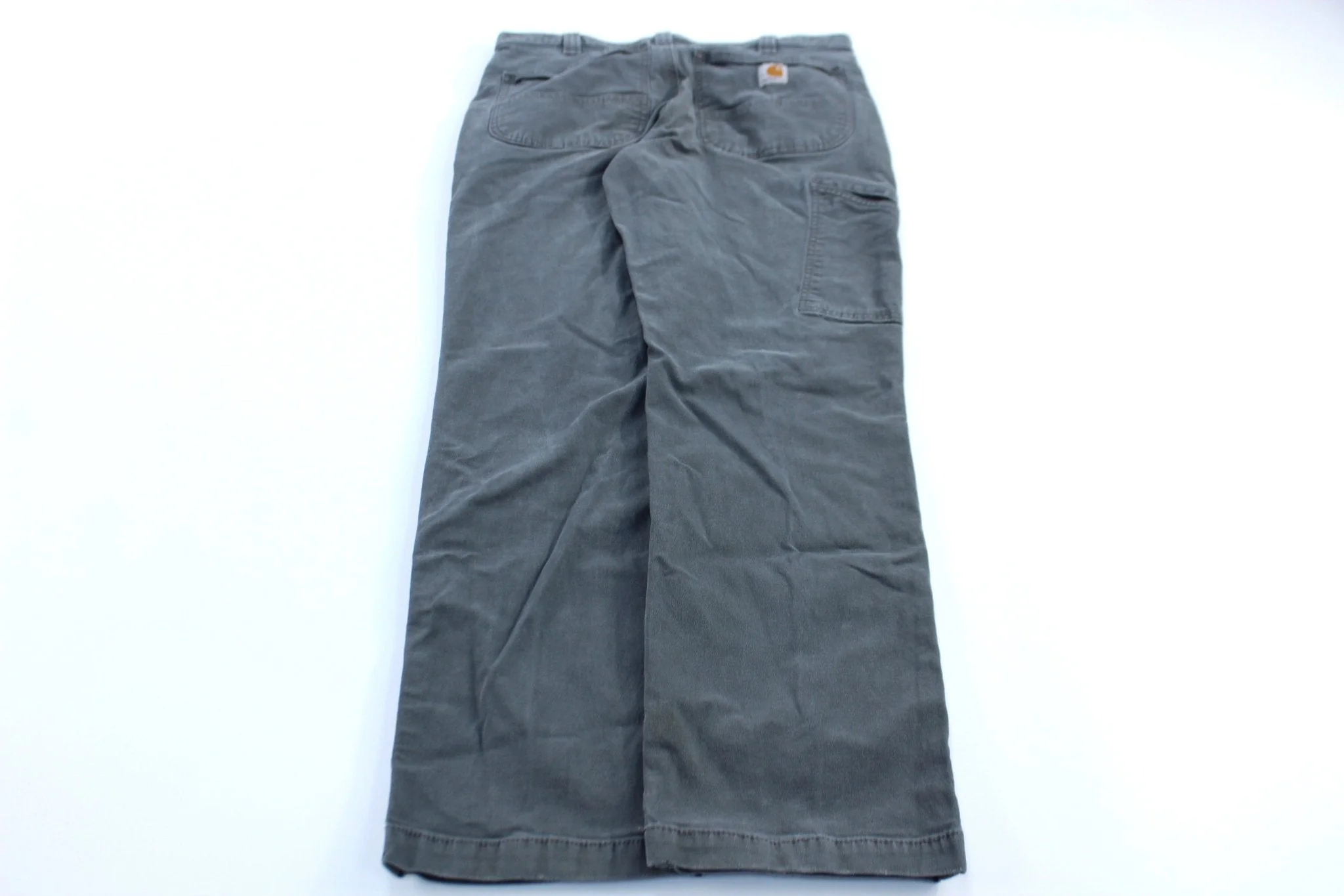 Carhartt Logo Patch Grey Relaxed Fit Pants - Image 2