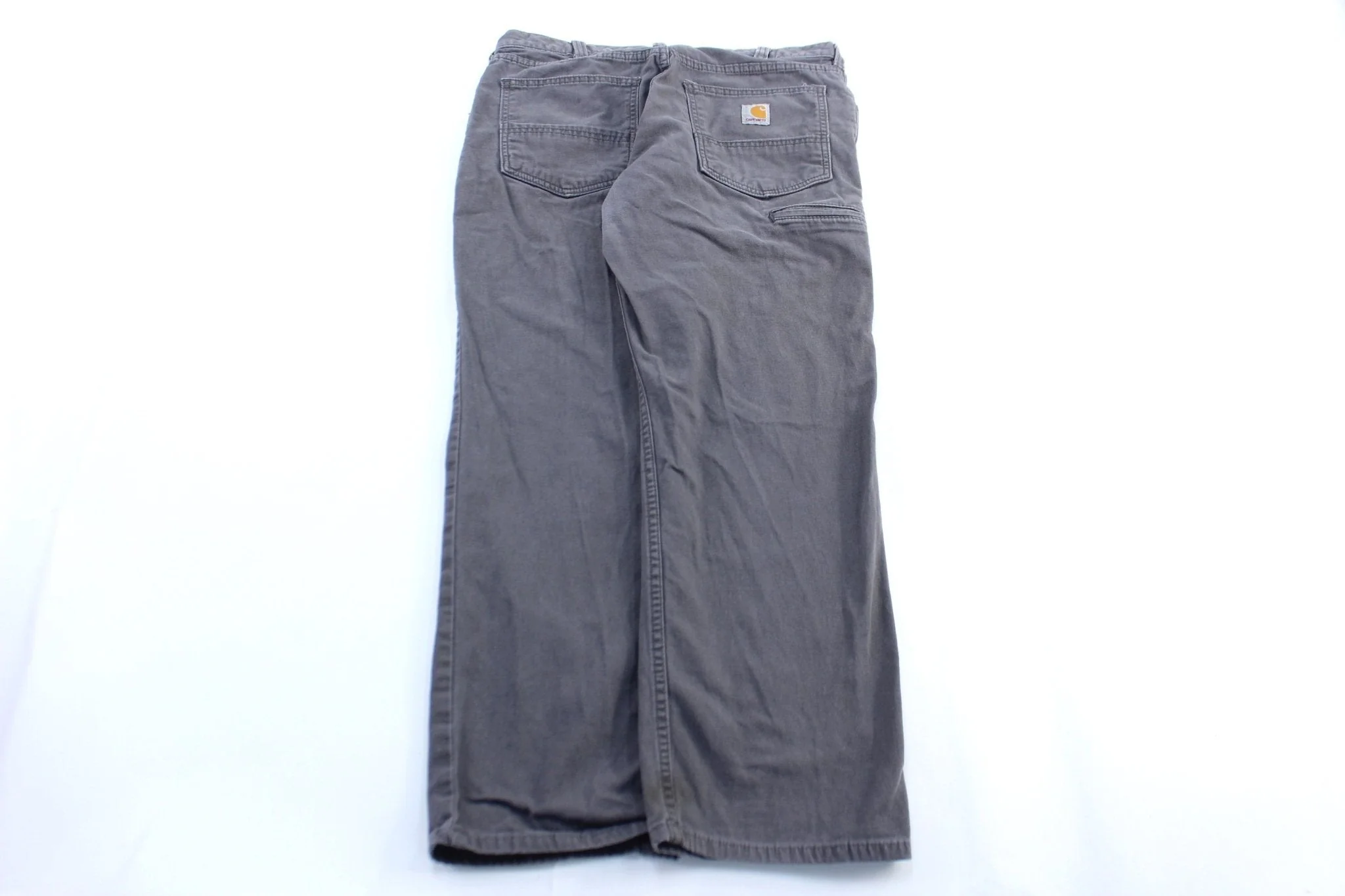 Carhartt Logo Patch Grey Relaxed Fit Pants - Image 2