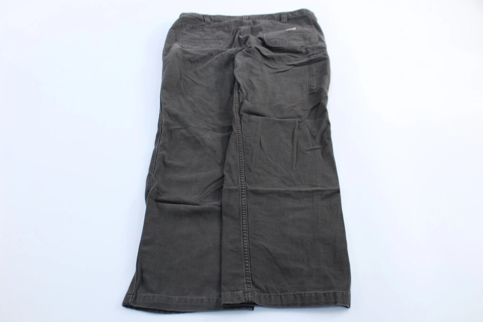 Carhartt Logo Patch Grey Relaxed Fit Pants - Image 2
