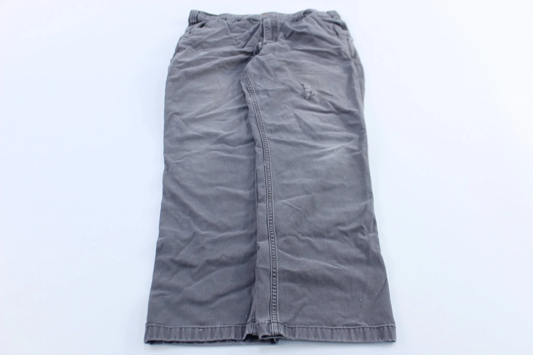 Carhartt Logo Patch Grey Relaxed Fit Pants