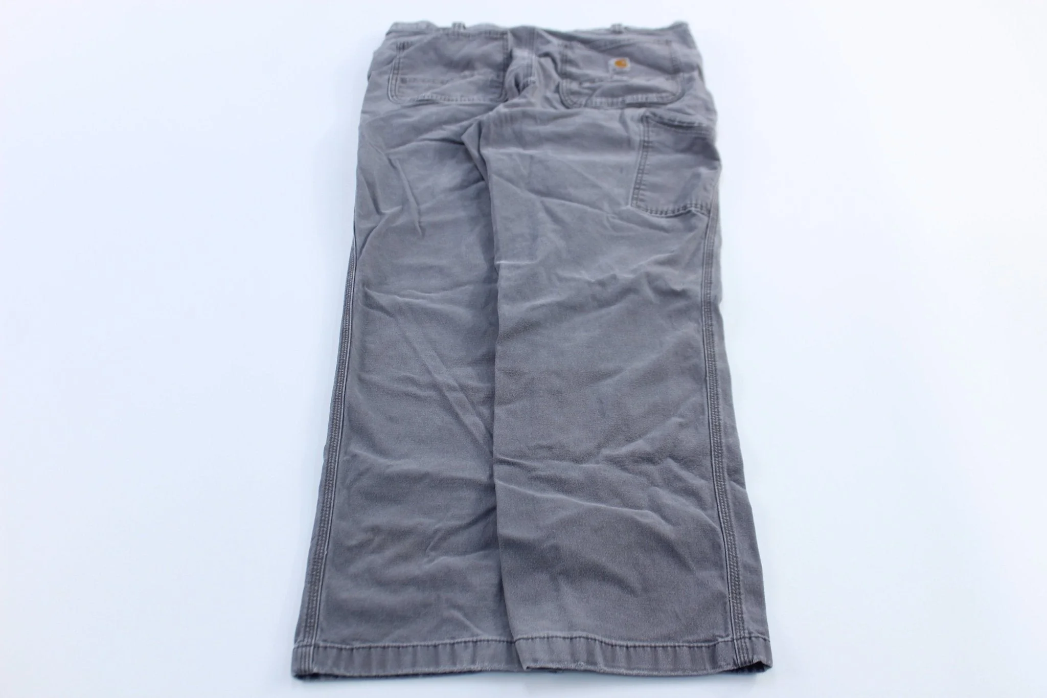 Carhartt Logo Patch Grey Relaxed Fit Pants - Image 2