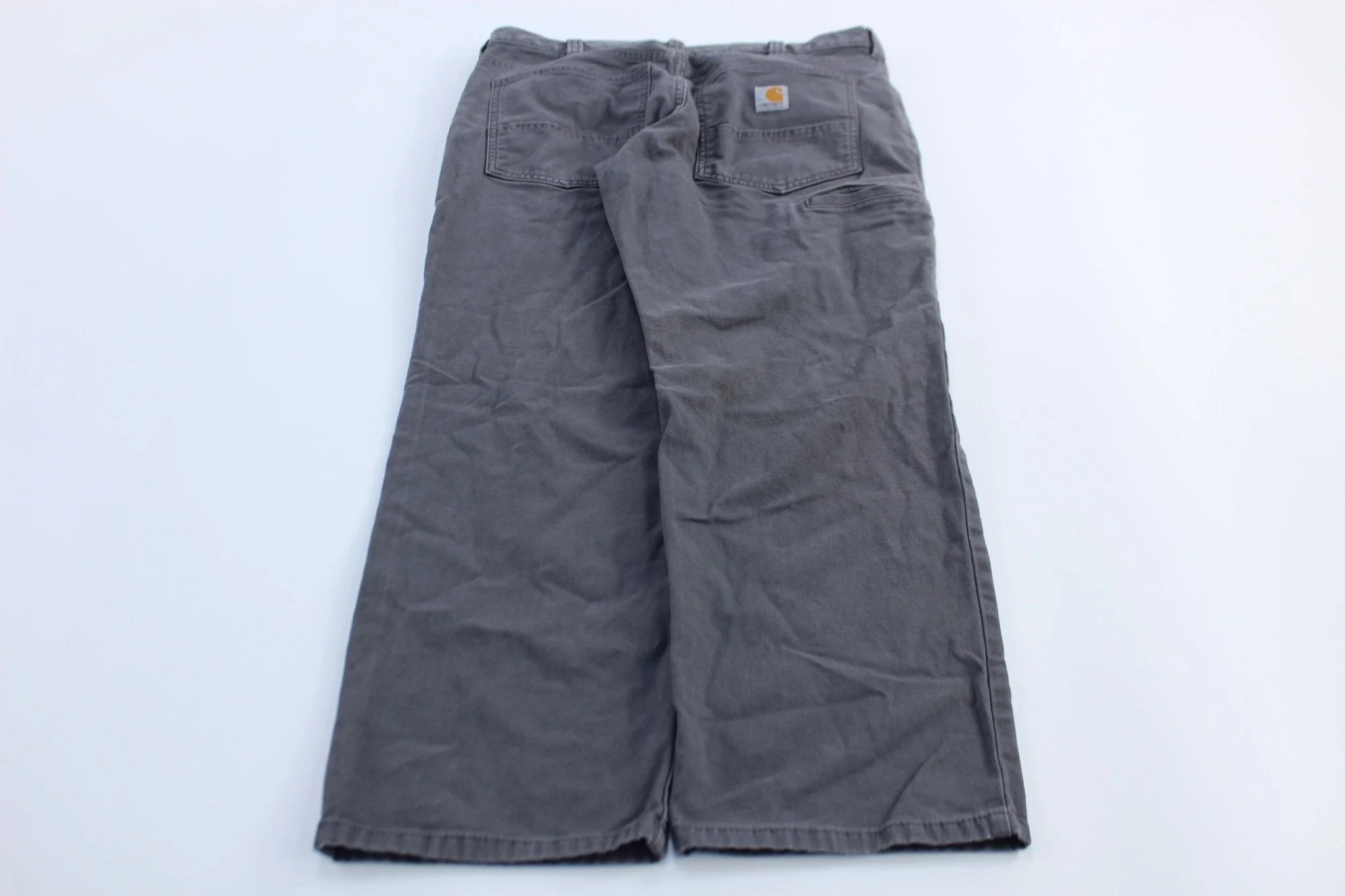 Carhartt Logo Patch Grey Relaxed Fit Pants - Image 2