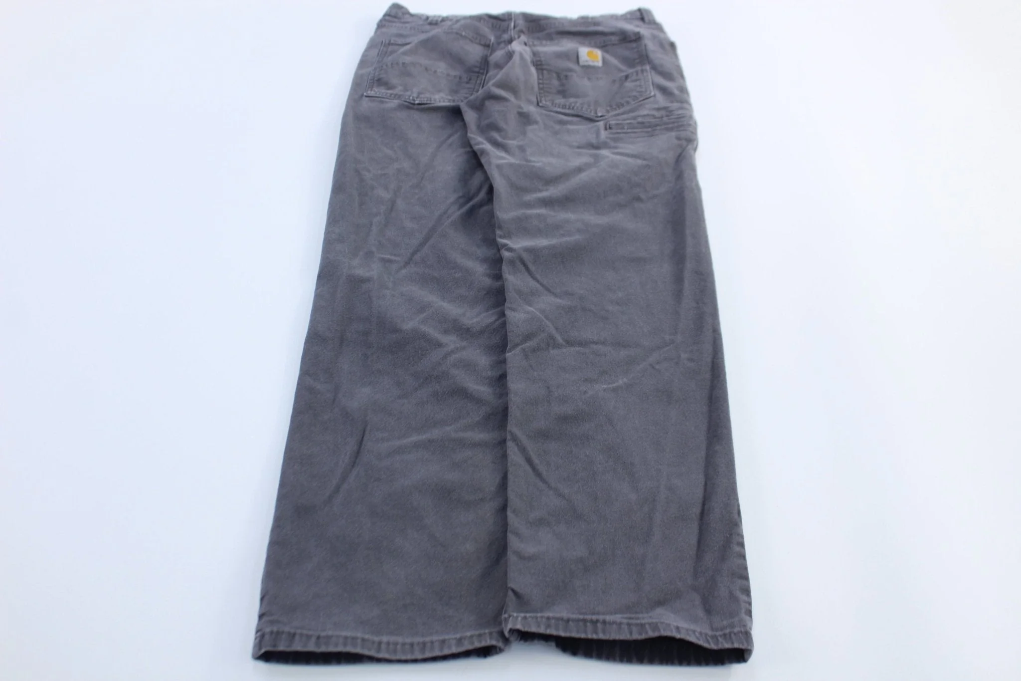 Carhartt Logo Patch Grey Relaxed Fit Pants - Image 2