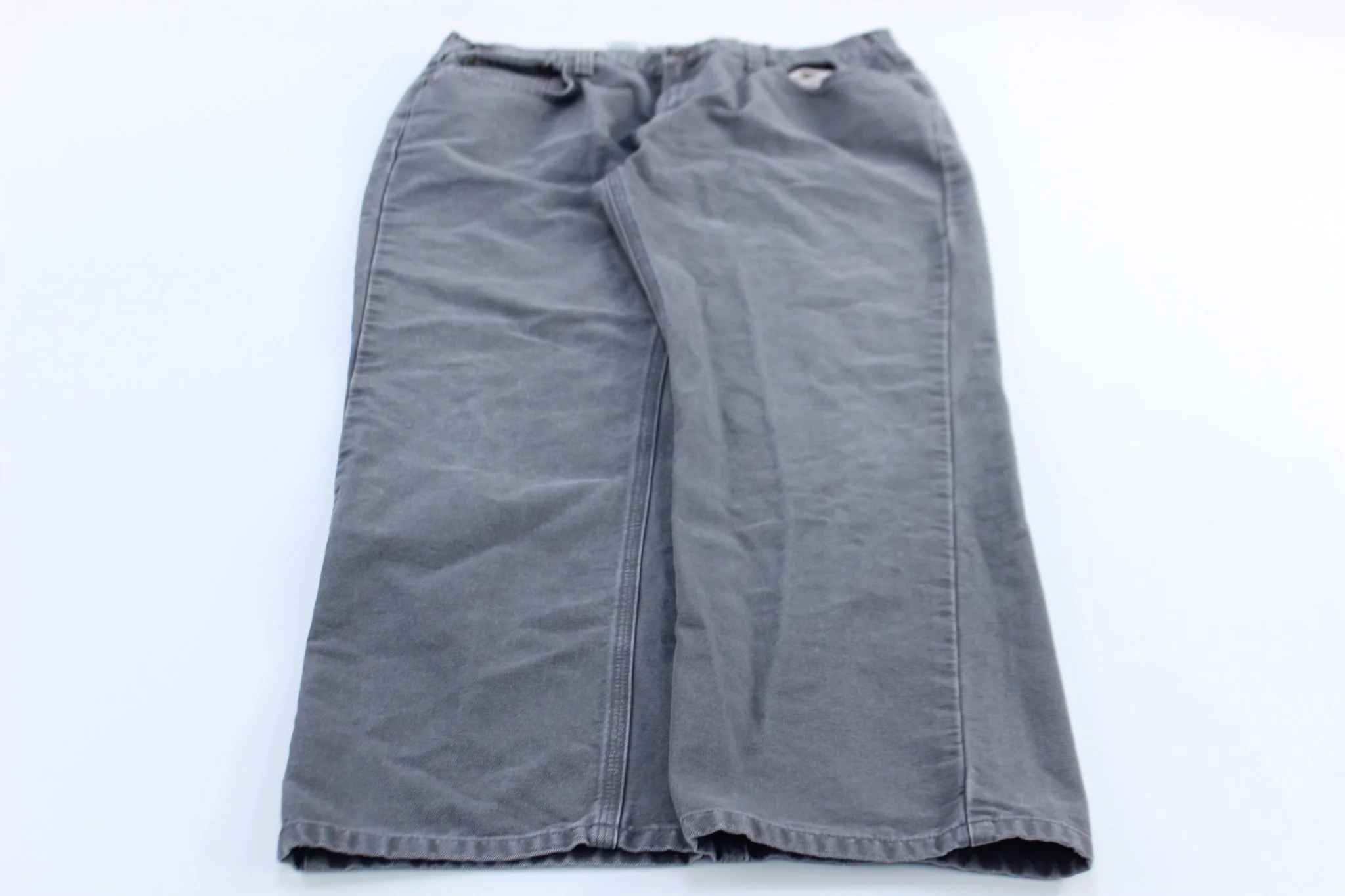 Carhartt Logo Patch Grey Relaxed Fit Pants