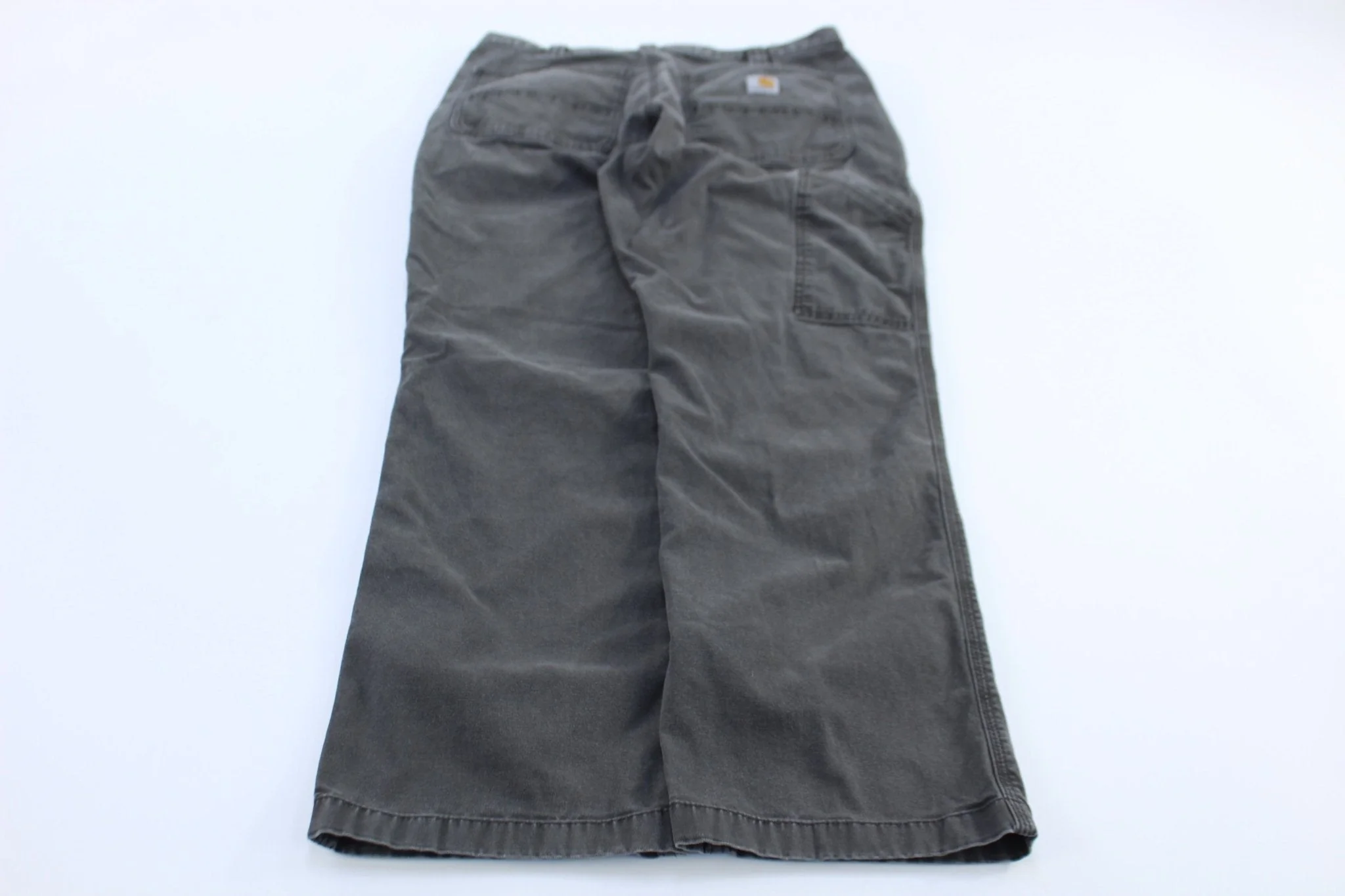 Carhartt Logo Patch Grey Relaxed Fit Pants - Image 2