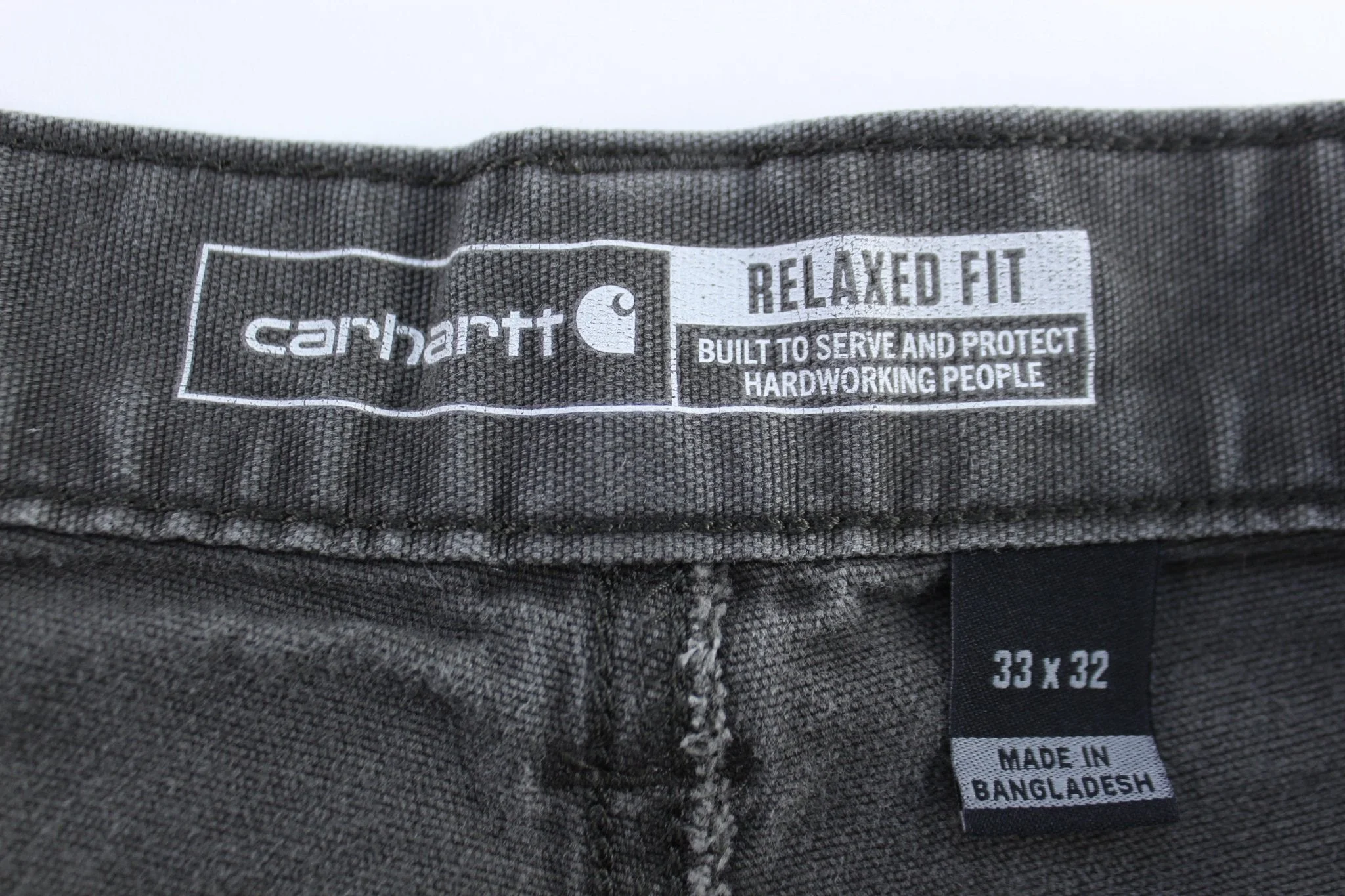 Carhartt Logo Patch Grey Relaxed Fit Pants - Image 3