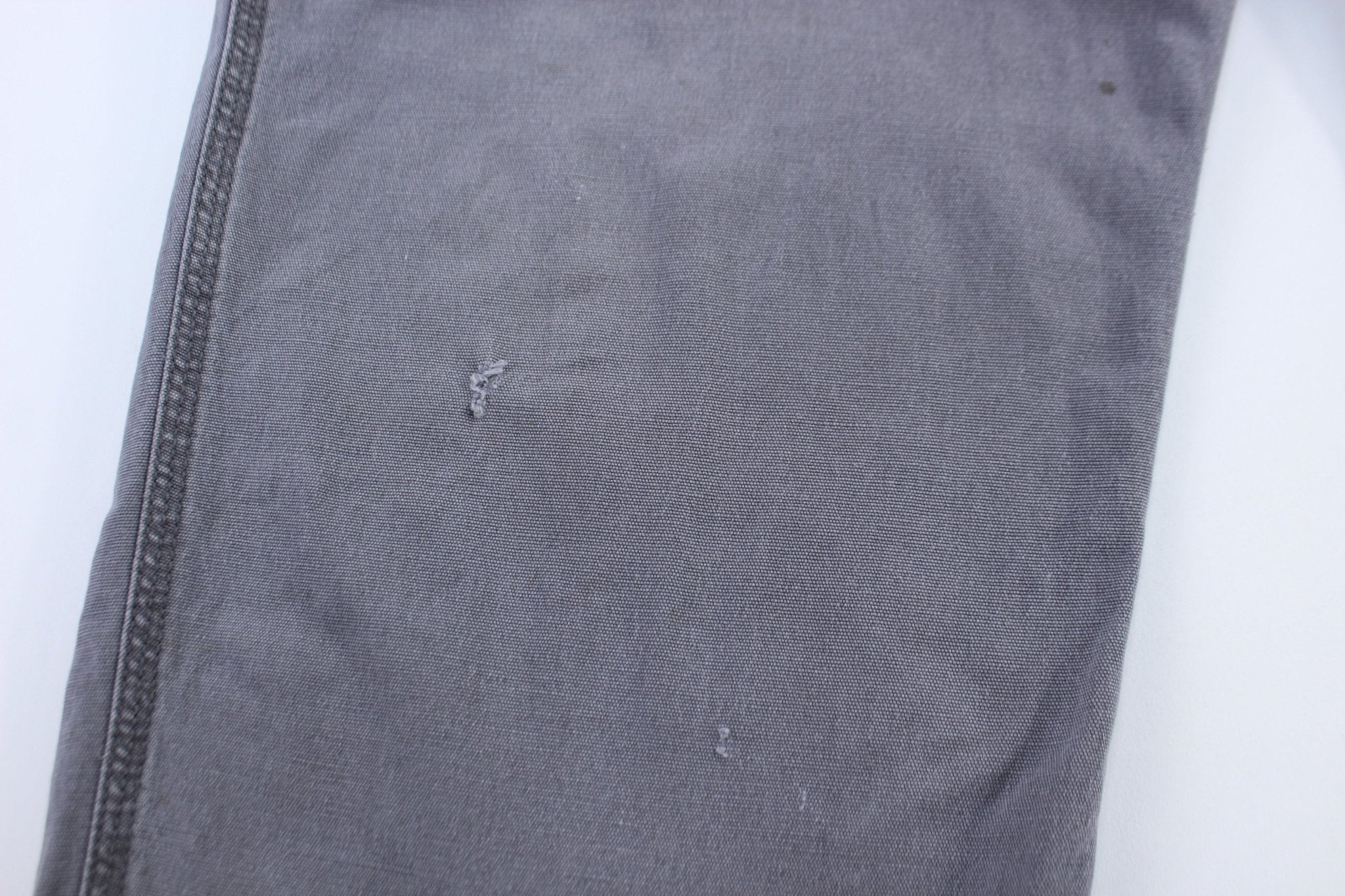 Carhartt Logo Patch Grey Relaxed Fit Pants - Image 3