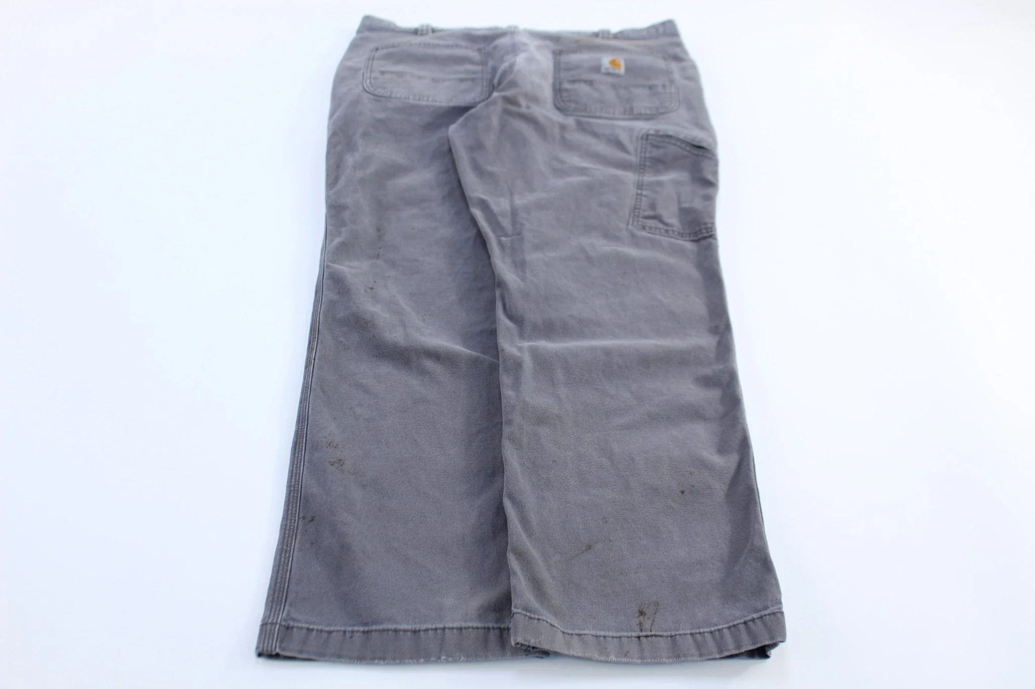 Carhartt Logo Patch Grey Relaxed Fit Pants - Image 2