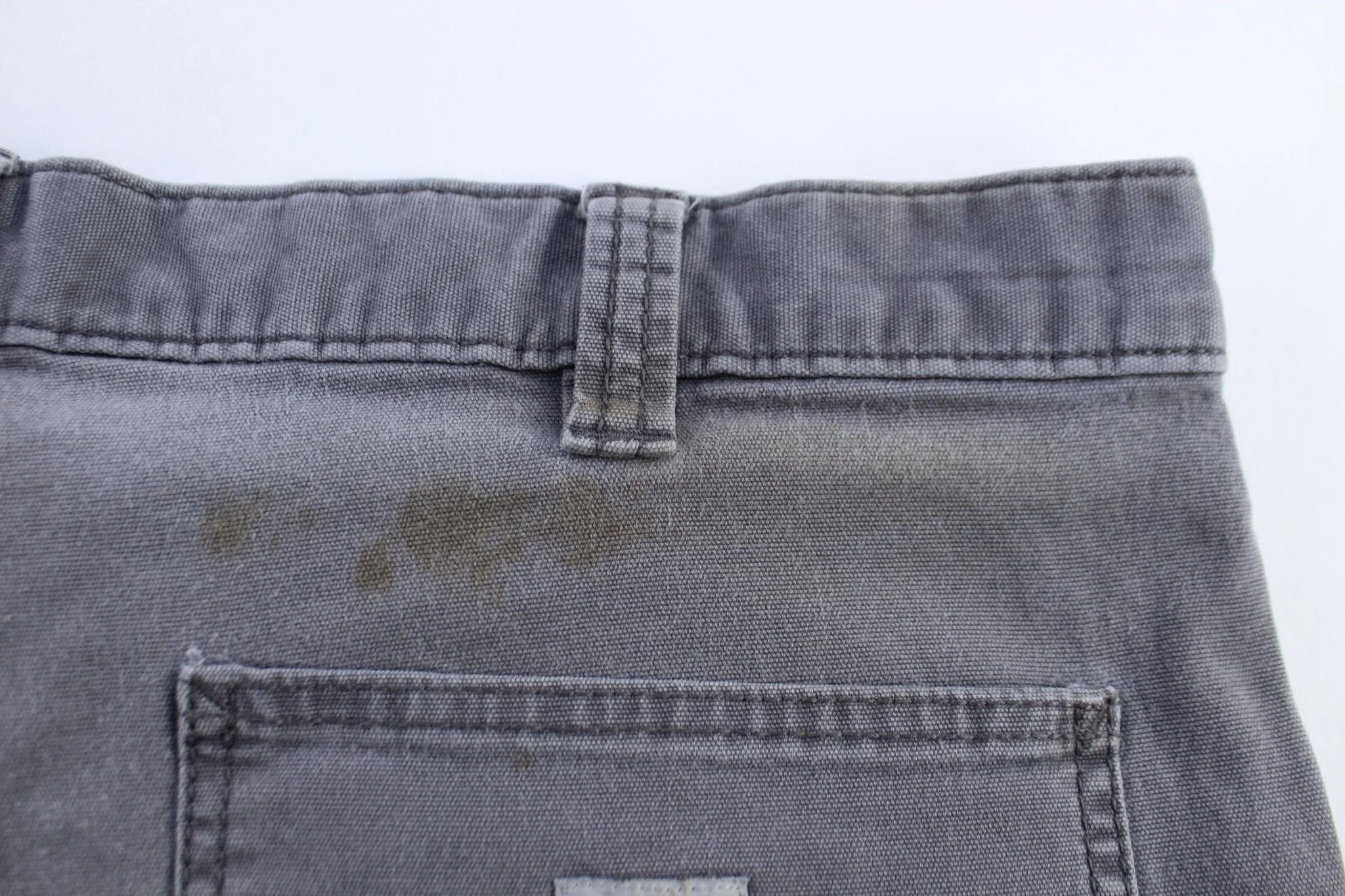 Carhartt Logo Patch Grey Relaxed Fit Pants - Image 4