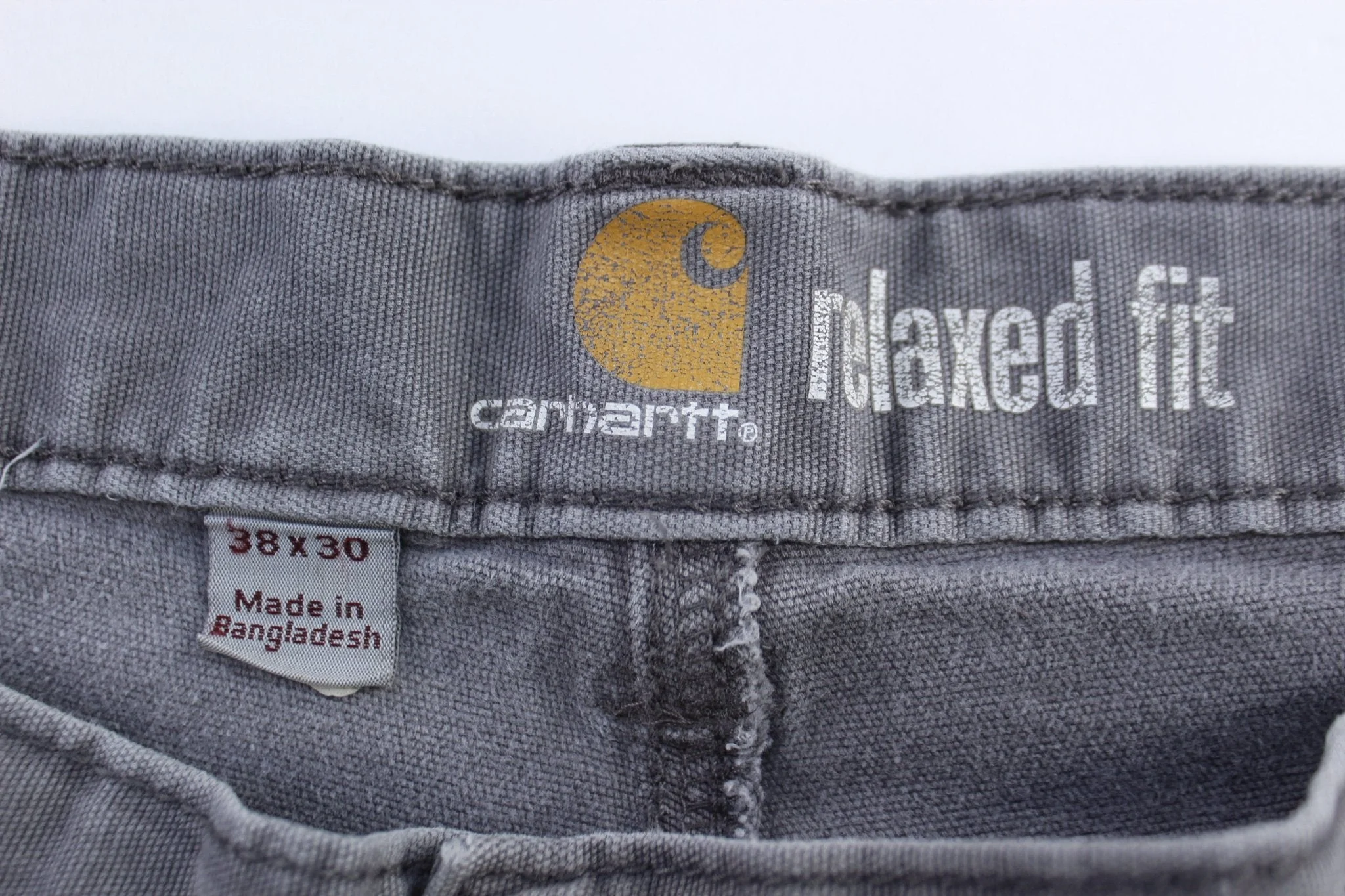 Carhartt Logo Patch Grey Relaxed Fit Pants - Image 5