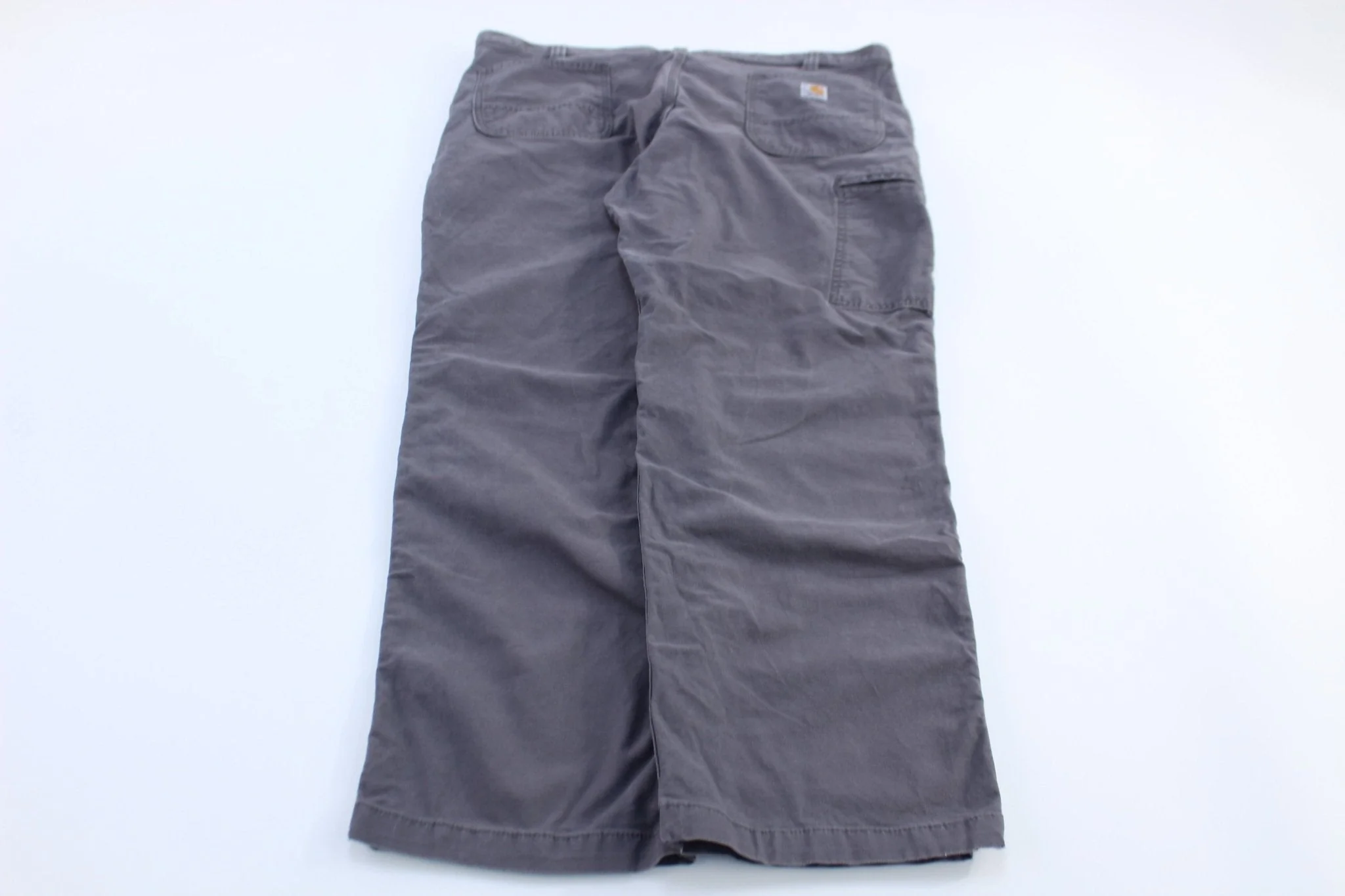 Carhartt Logo Patch Grey Relaxed Fit Pants - Image 2