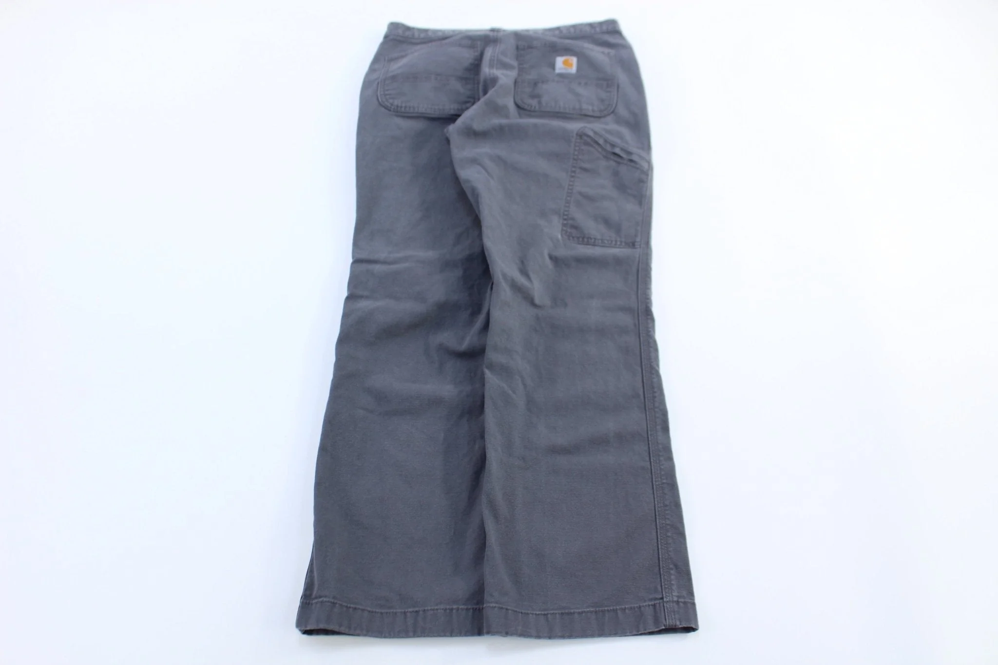 Carhartt Logo Patch Grey Relaxed Fit Pants - Image 2