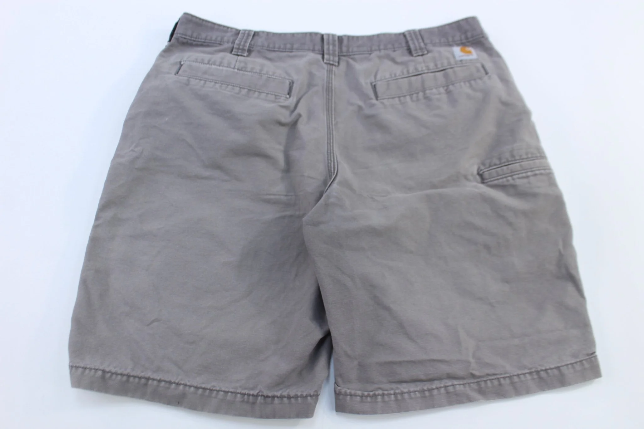 Carhartt Logo Patch Grey Relaxed Fit Shorts