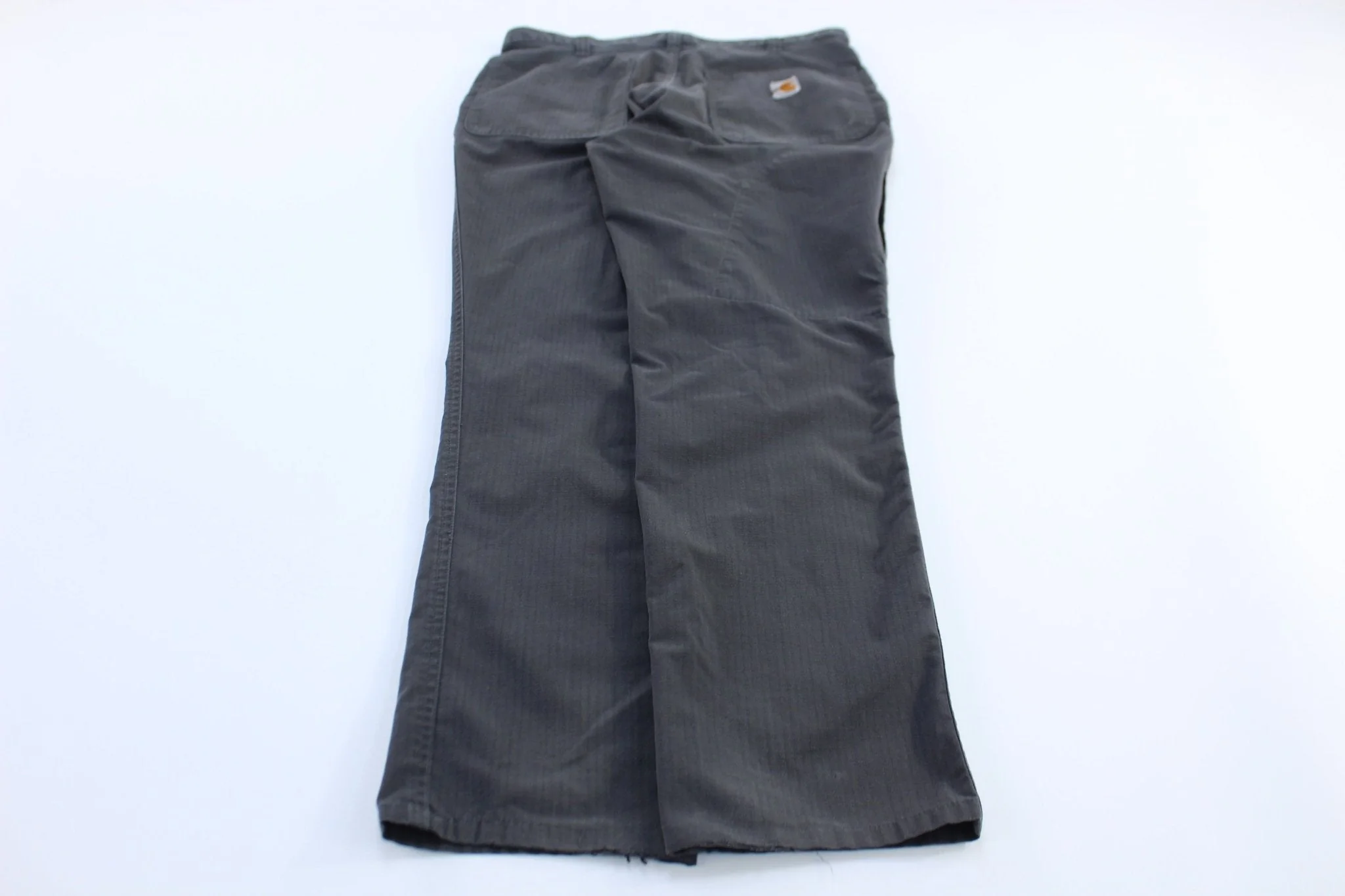Carhartt Logo Patch Grey Ripstop Pants - Image 2