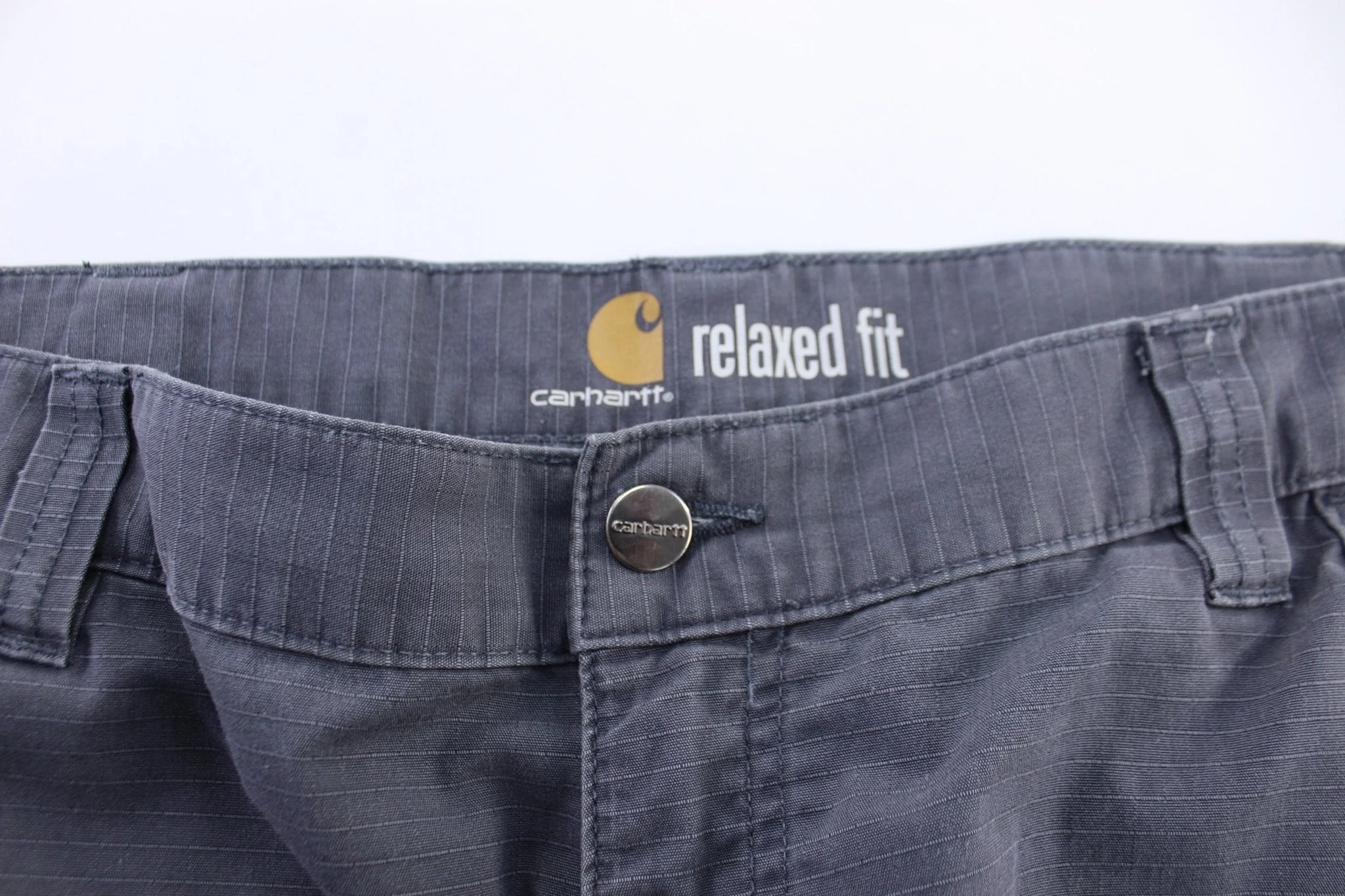 Carhartt Logo Patch Grey Shorts - Image 3