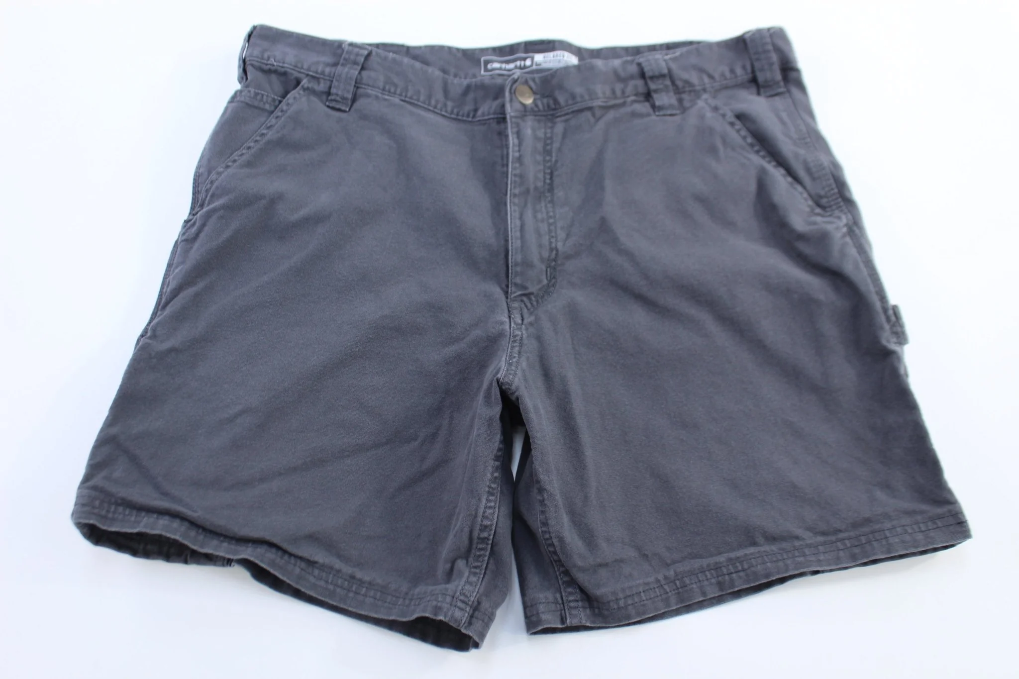 Carhartt Logo Patch Grey Shorts