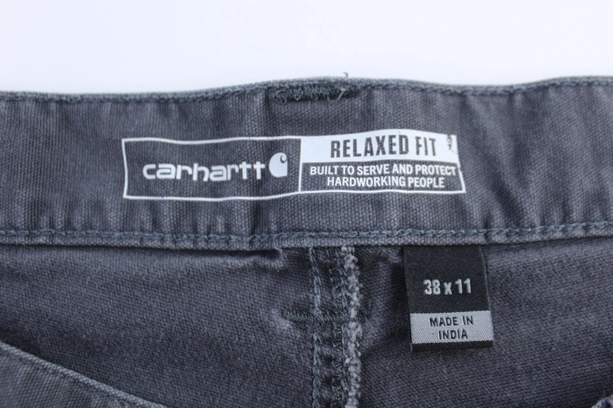 Carhartt Logo Patch Grey Shorts - Image 3