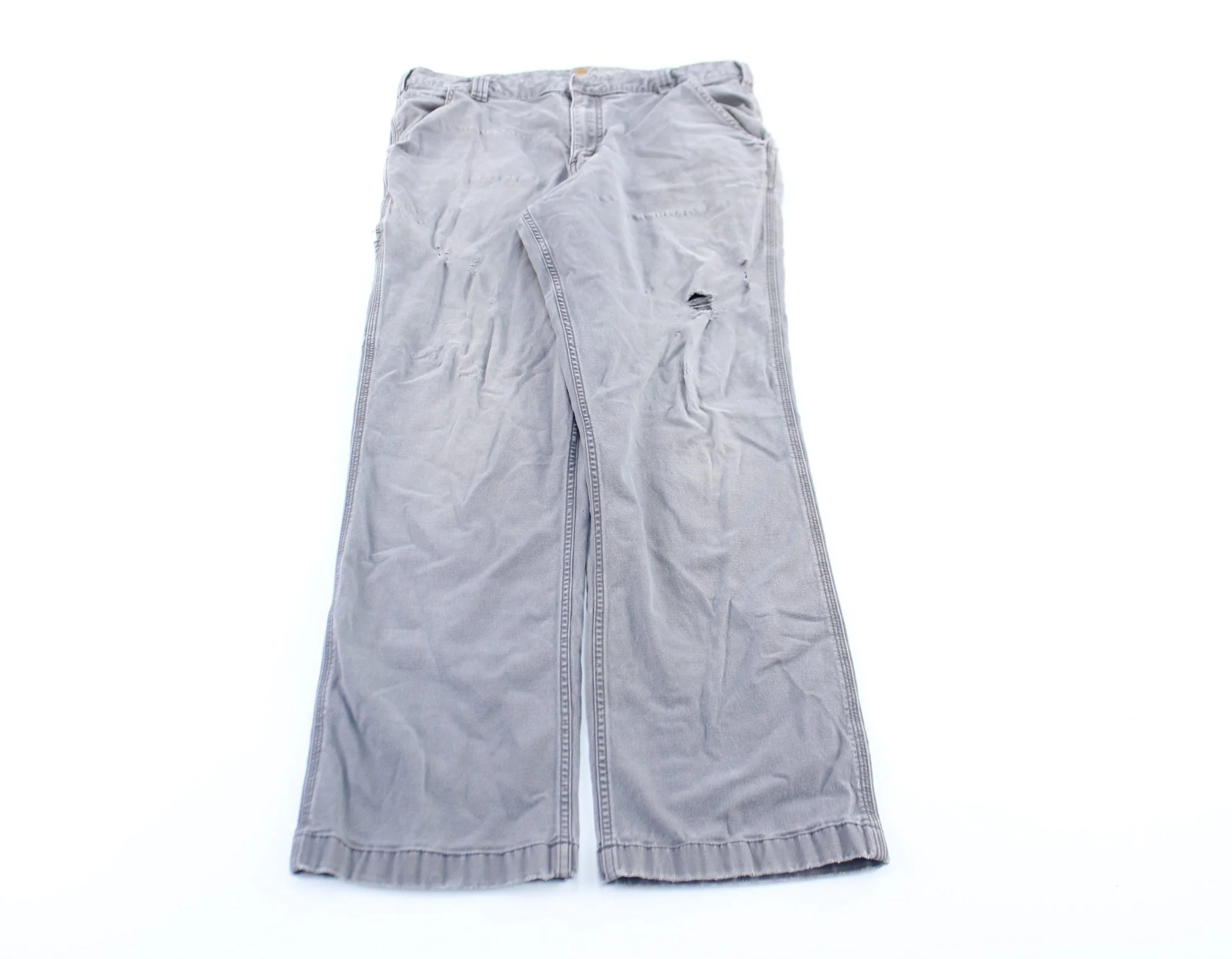 Carhartt Logo Patch Grey Workwear Pants
