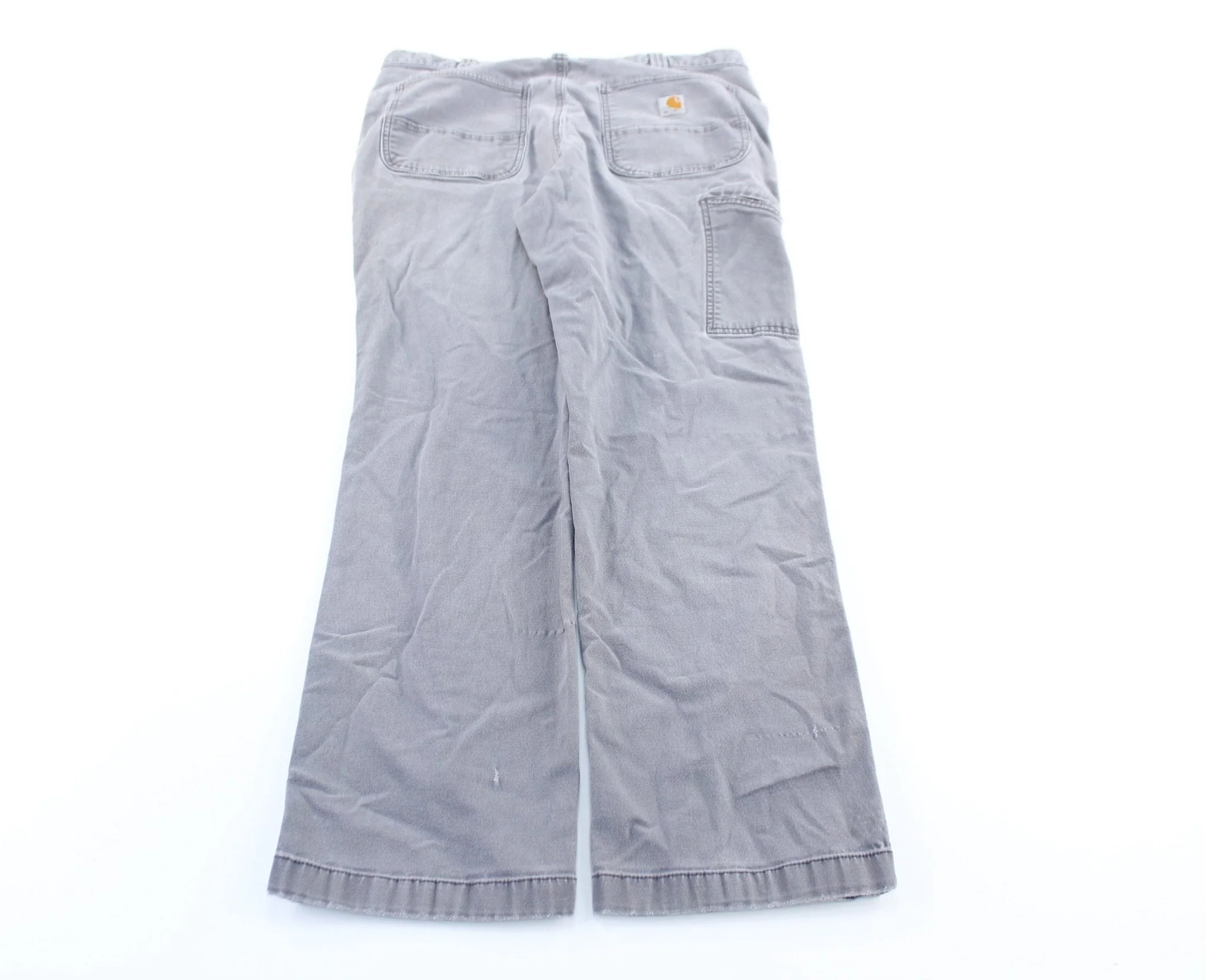 Carhartt Logo Patch Grey Workwear Pants - Image 2