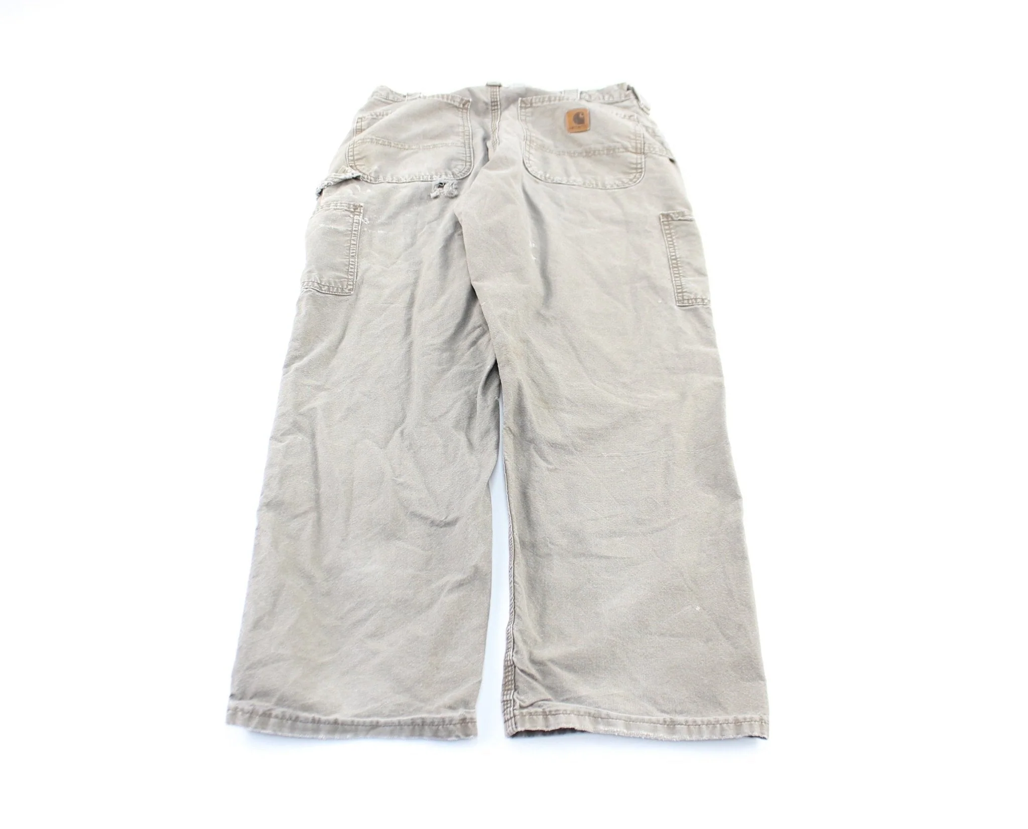 Carhartt Logo Patch Grey Workwear Pants - Image 2